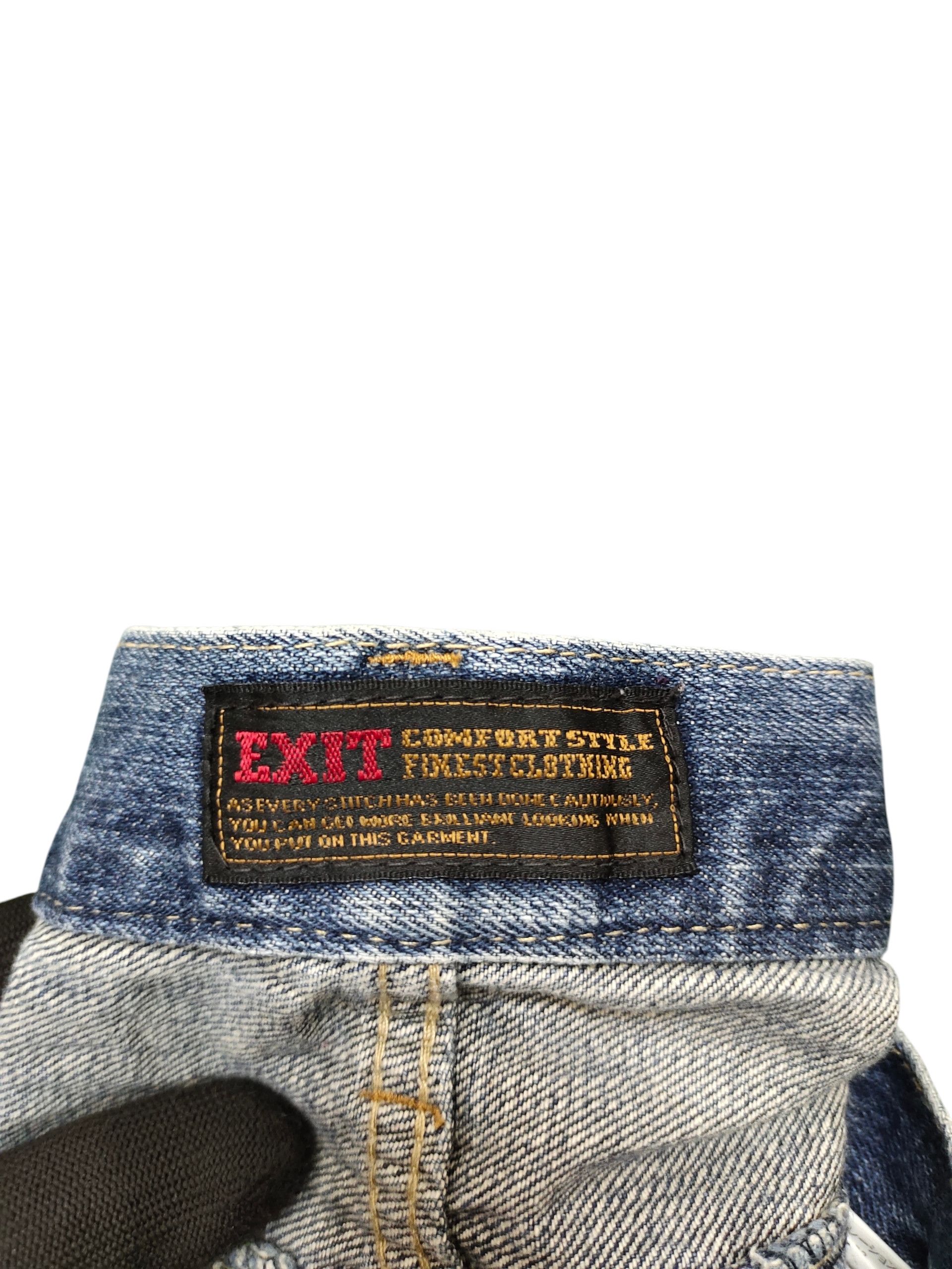 Le Grande Bleu (L.G.B.) Vintage Exit Japan Clawmark Distress Faded Denim Jeans Size US 30 / EU 46 - 10 Thumbnail