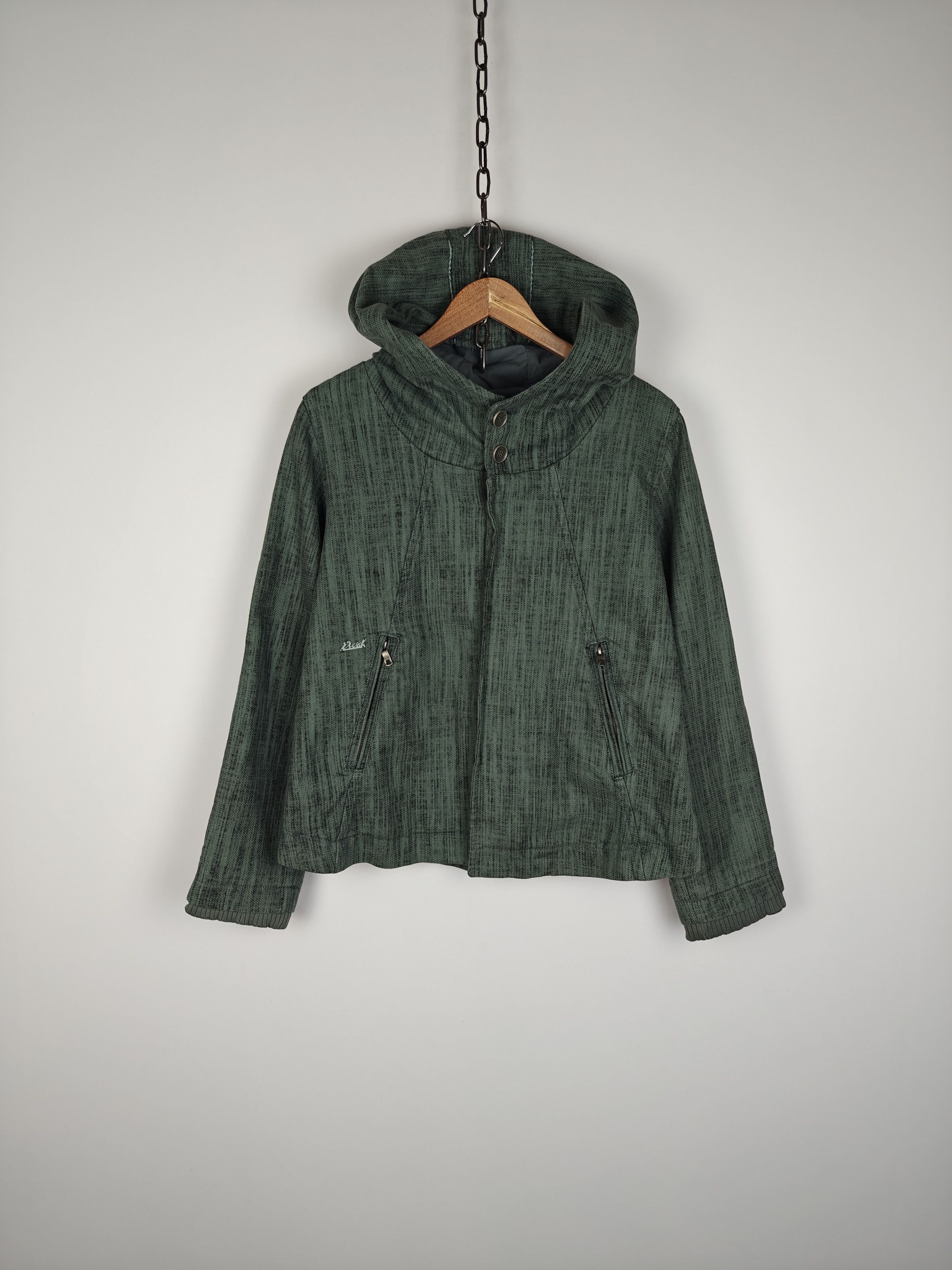 Diesel Diesel Hooded Jacket Green Design size M Size M / US 6-8 / IT 42-44 - 1 Thumbnail