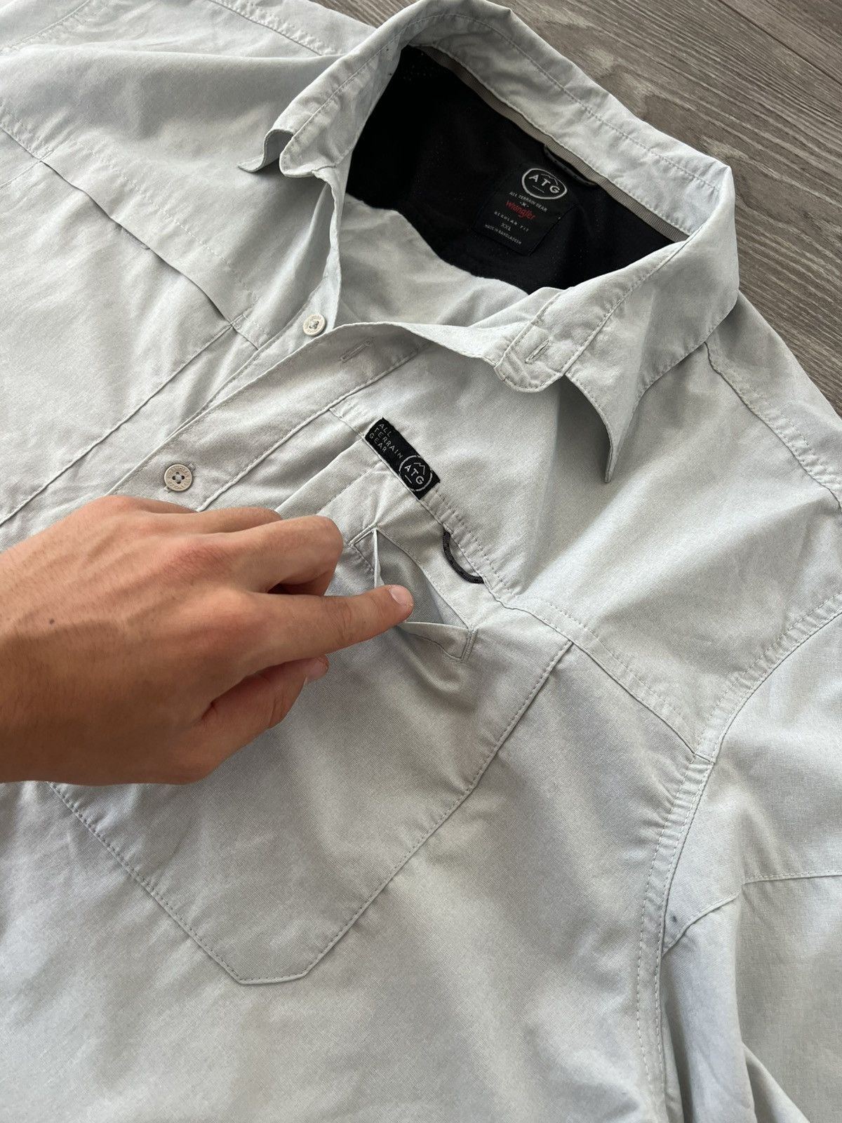 Wrangler ‼️Vintage Wrangler Outdoor ATG All Terrain Gear Pocket Shirt‼️ Size US XXL / EU 58 / 5 - 15 Thumbnail