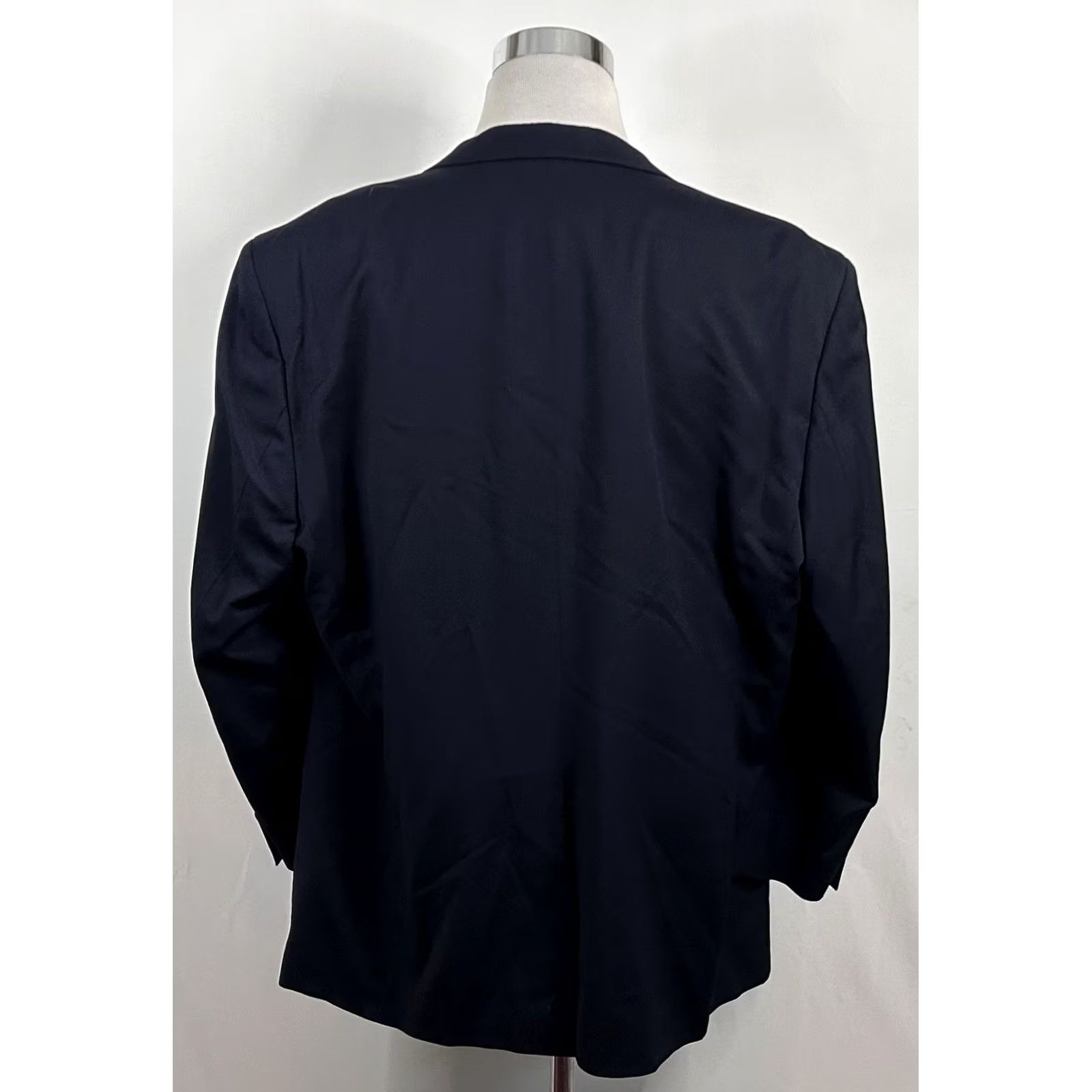 Joseph Joseph & Feiss 52R Sport Coat 100% Worsted Wool Navy Blue Two-Button Vented Jacket Mens Size 52 Regular Notch Lapel Slim? Wait not. Size US XS / EU 42 / 0 - 6 Thumbnail