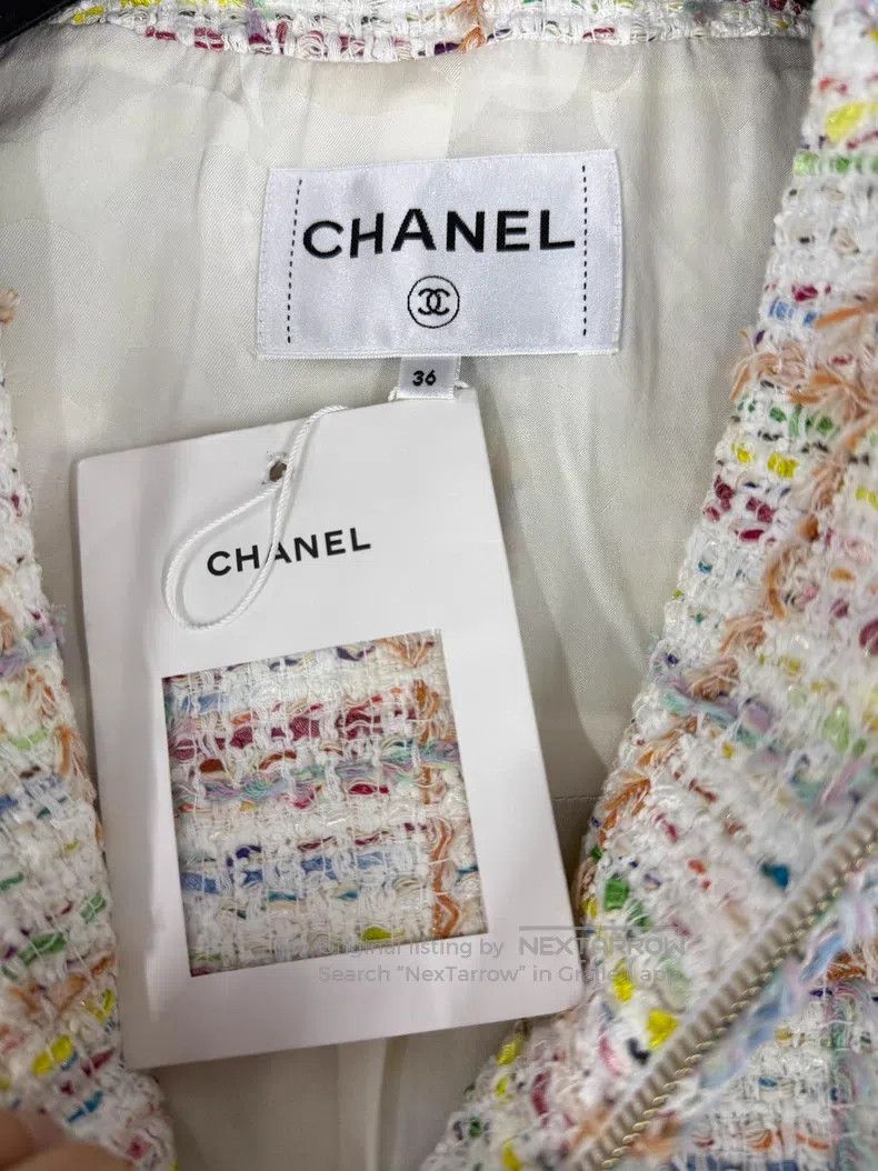 Chanel Chanel Beach series lace stitching tweed knitted jacket Size XS / US 0-2 / IT 36-38 - 4 Thumbnail