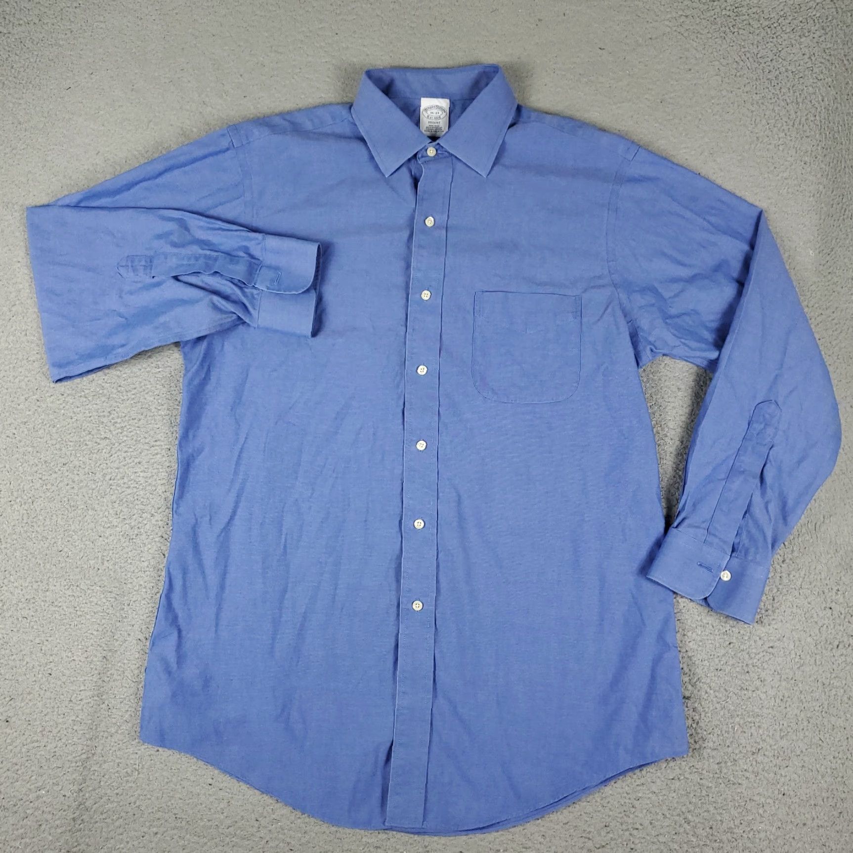 Brooks Brothers Brooks Brothers Shirt Mens 16 Blue Regent Dress Button Up Long Sleeve Size 42R - 2 Thumbnail