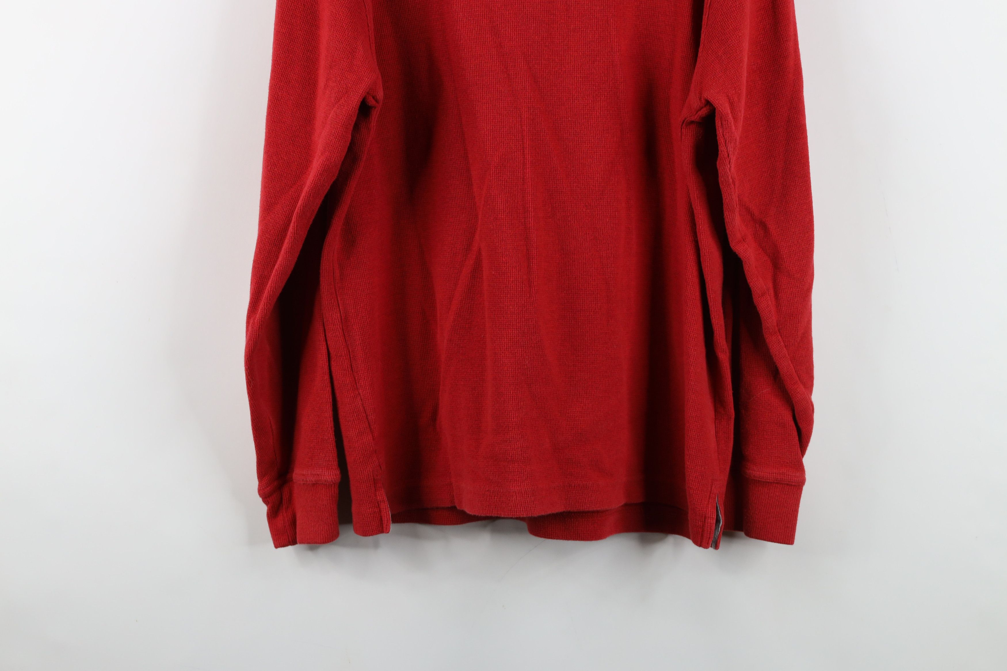 L.L. Bean Vintage LL Bean Waffle Knit Long Sleeve Henley T-Shirt Red Size US S / EU 44-46 / 1 - 15 Thumbnail