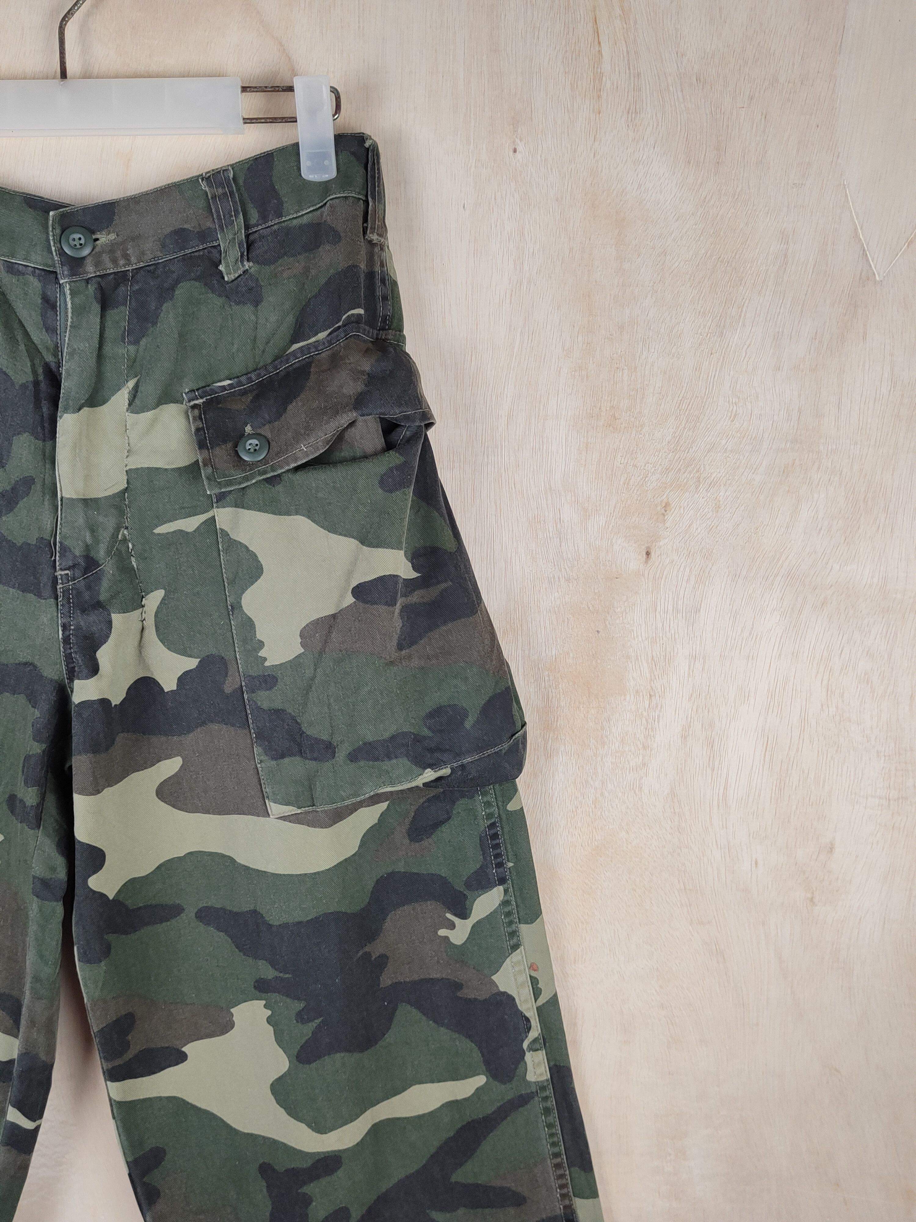 Japanese Brand Oak Pointe Camo Multipocket Tactical Cargo Pants #S2440 Size US 29 - 5 Thumbnail