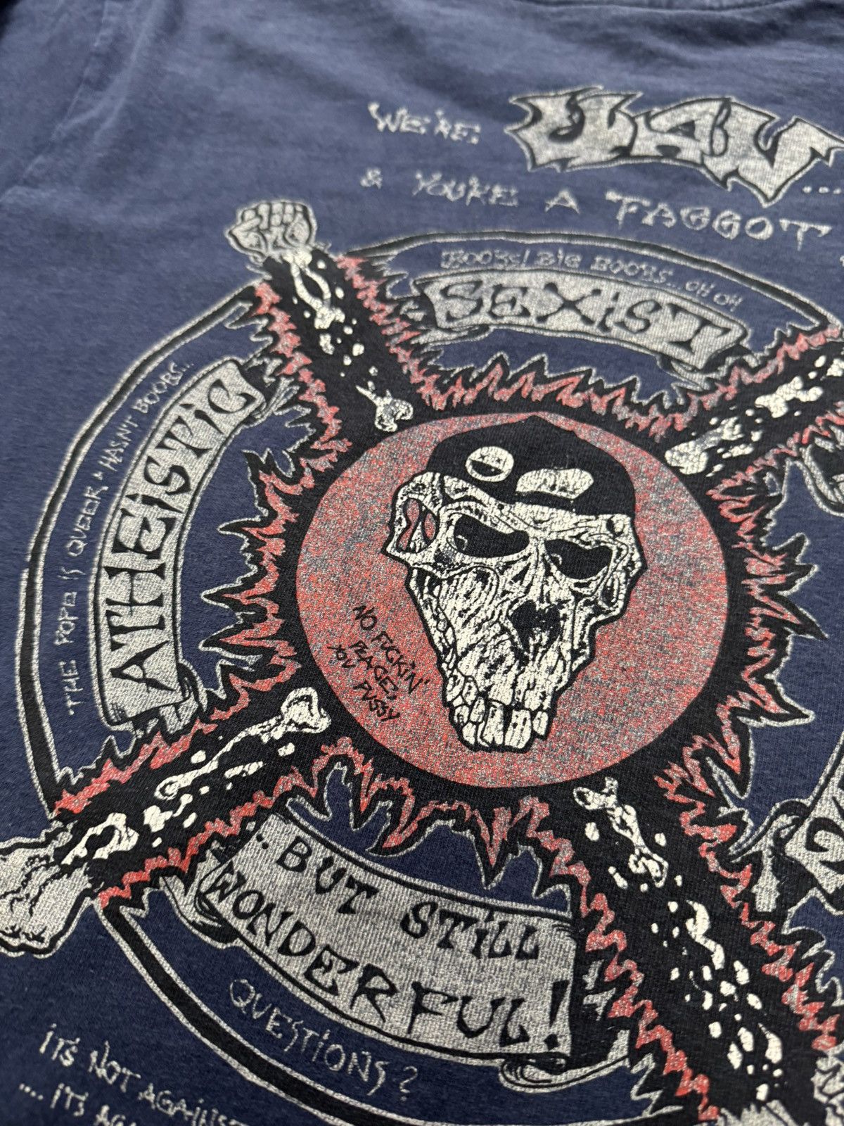Other Vintage KEEP YOUR DISTANCE Long Sleeve 90s Punk Avantgarde Size US L / EU 52-54 / 3 - 12 Thumbnail