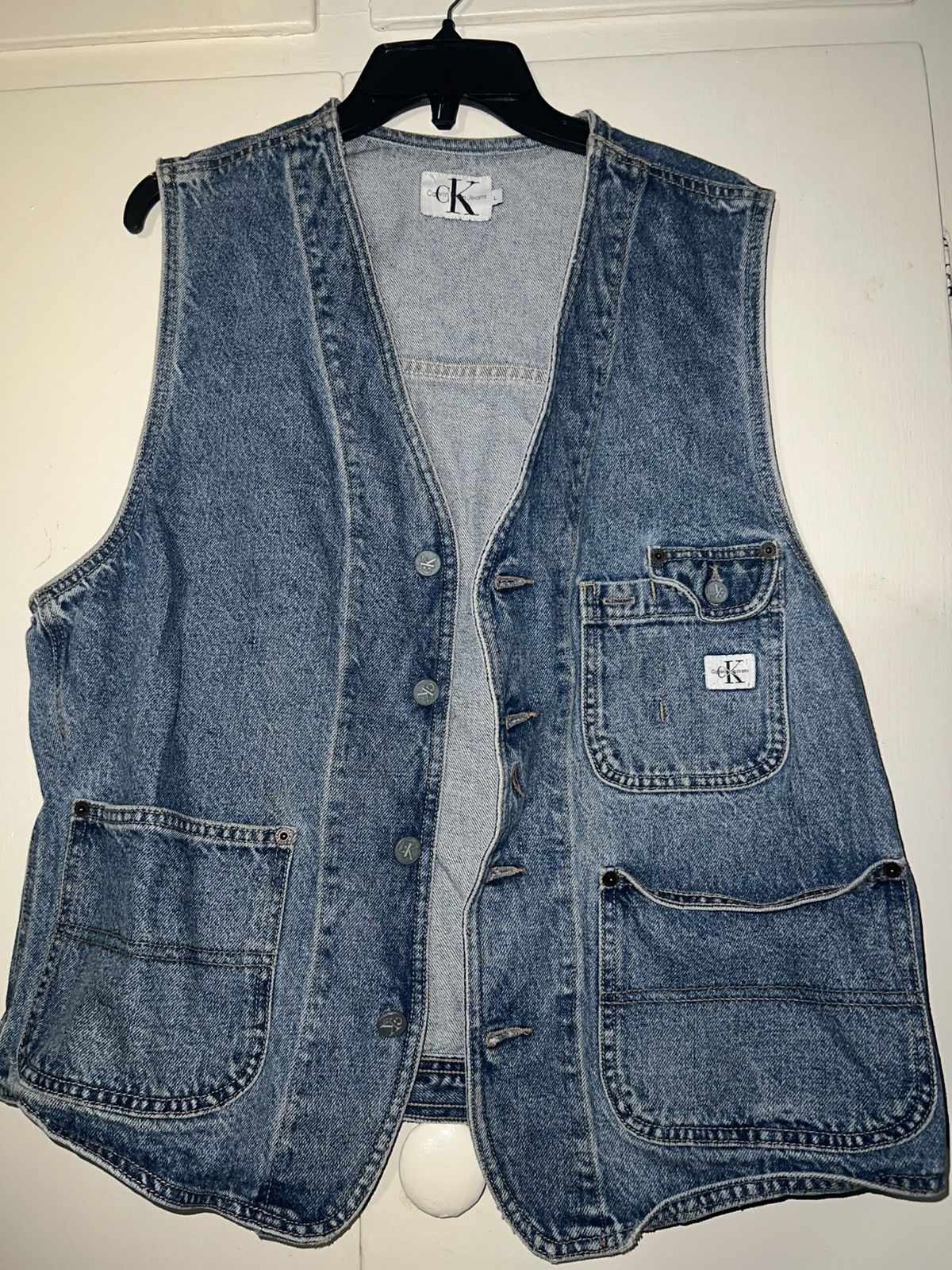 Calvin Klein Calvin Klein Vintage Denim Vest Size US L / EU 52-54 / 3 - 1 Thumbnail