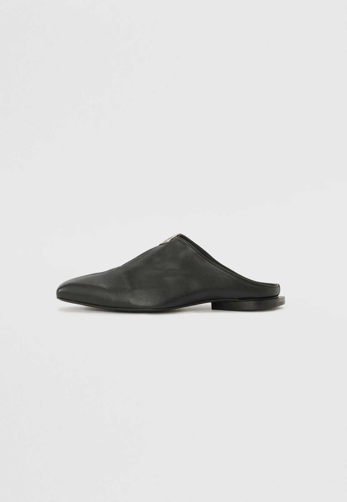 GmbH !DS! SS23 GMBH Jamal Slit Black Pleather Mules Size US 12 / EU 45 - 1 Thumbnail