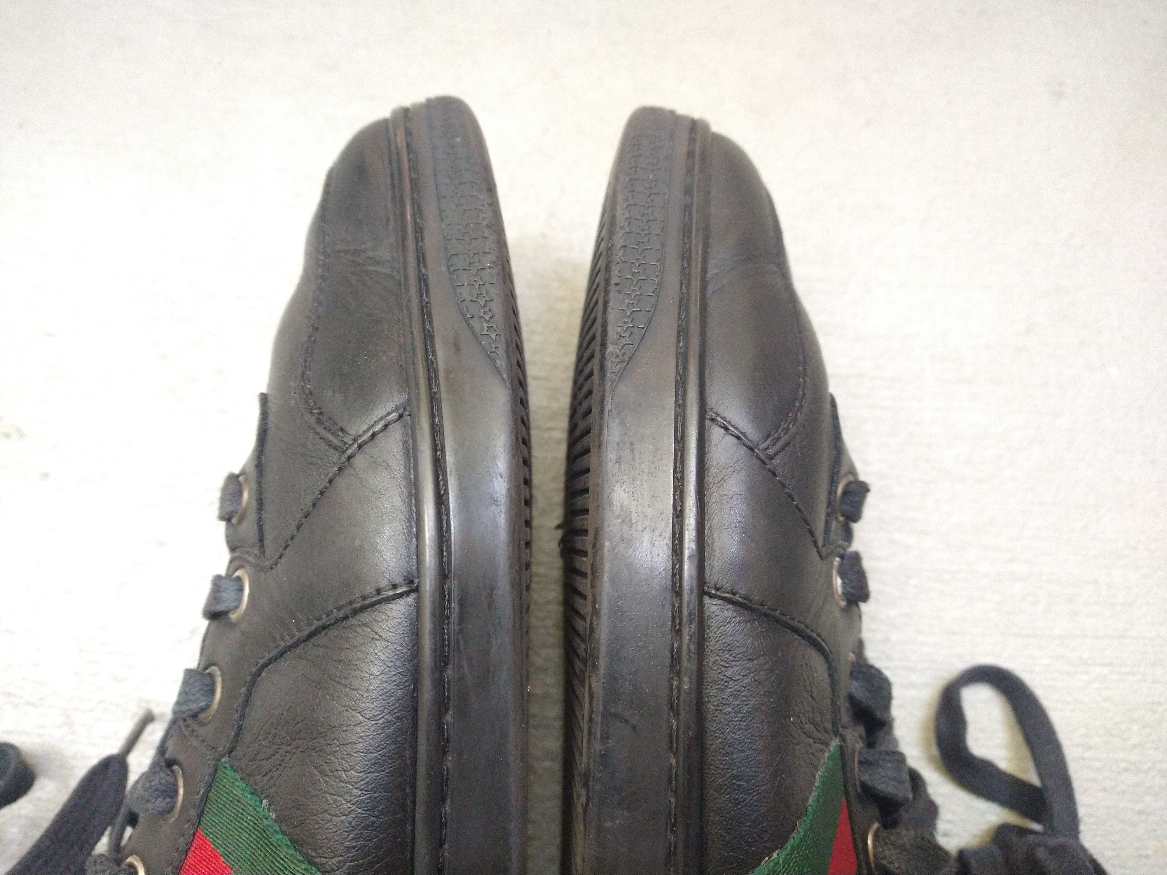 Gucci Gucci High Top Sneakers Black Leather Size 9.5 Lace Up Size US 9.5 / EU 42-43 - 14 Thumbnail