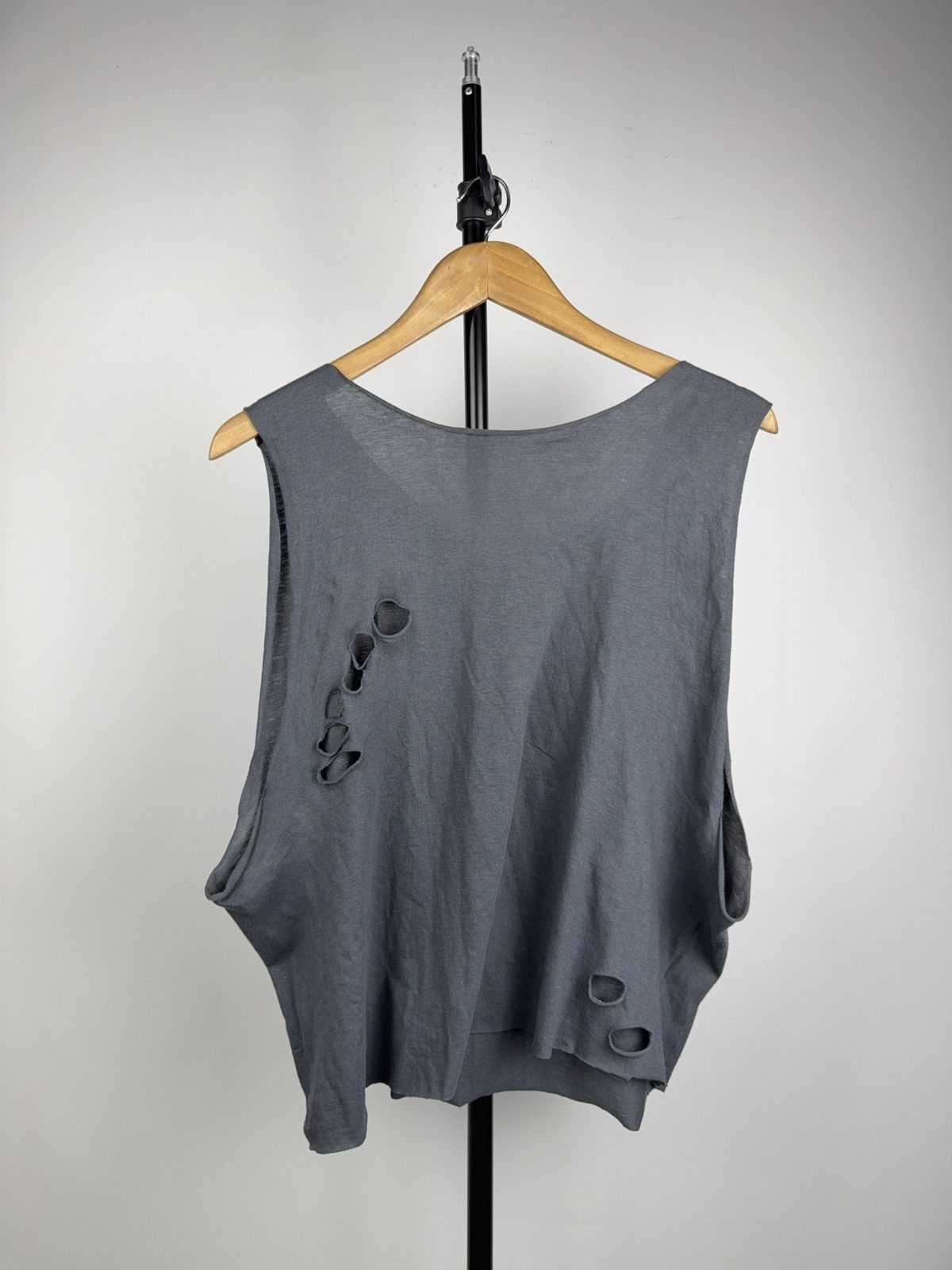 Vintage USA Protest Punk Distressed Faded Cropped Tank top Size US S / EU 44-46 / 1 - 11 Thumbnail