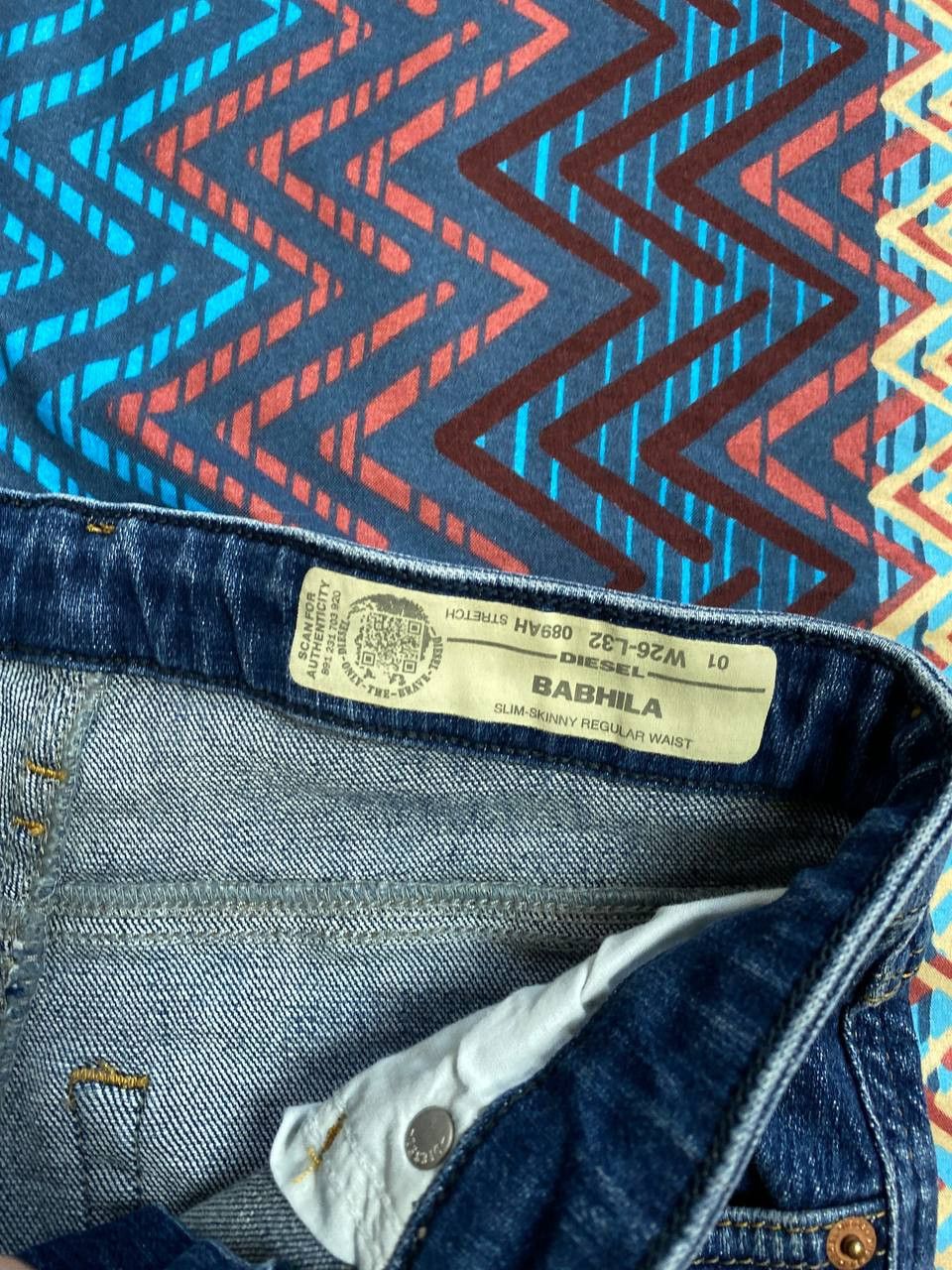 Diesel blue jeans pants DIESEL BABHILA Y2K slim-skinny vintage Size 26" / US 2 / IT 38 - 2 Thumbnail