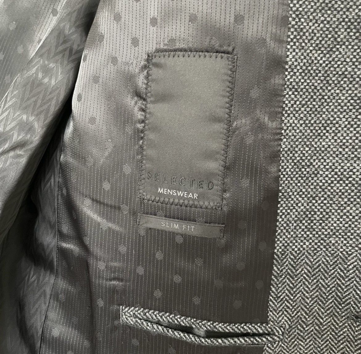 Selected Homme SELECTED Mens Gray Wool Blazer Size 46L - 6 Thumbnail