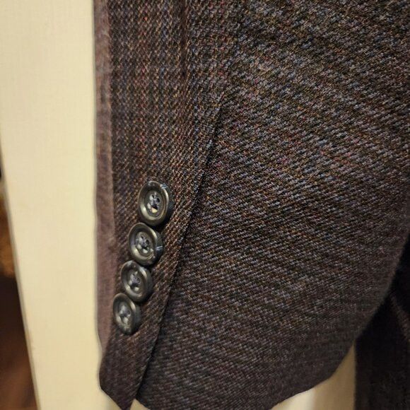 Jos. A. Bank Jos.a.bank men's brown 100%wool sport coat jacket blazer 46L Size 46L - 5 Thumbnail