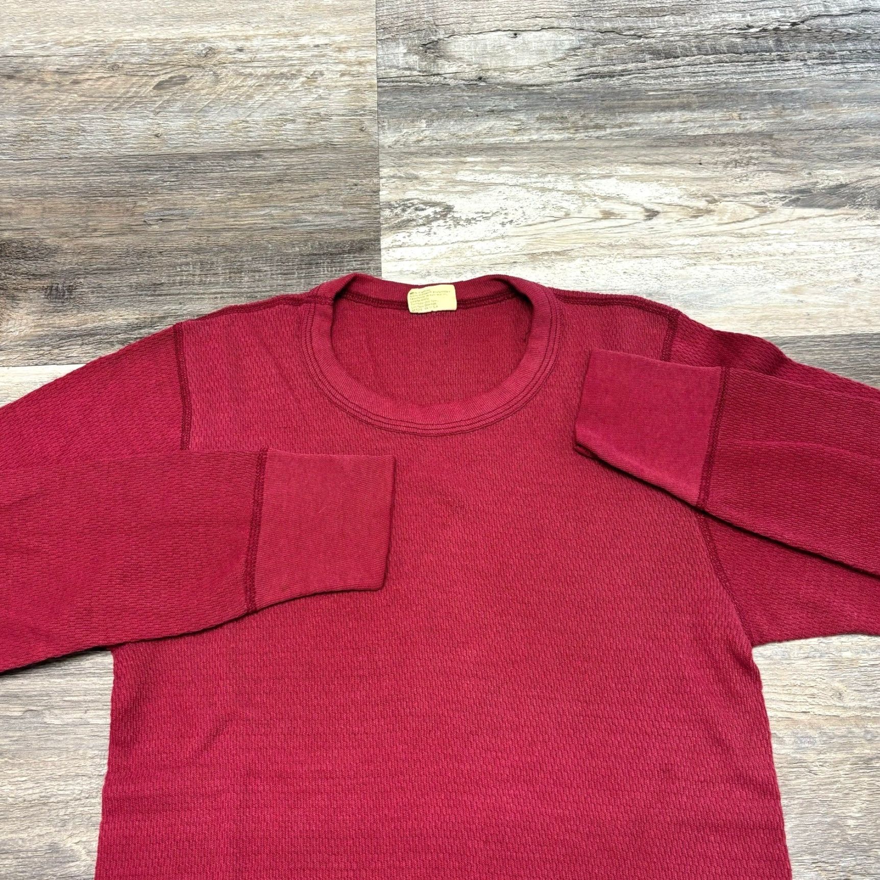 Vintage VINTAGE St. John's Bay Red Mens M Blank Waffle Knit Thermal Shirt USA Made Shirt Mens M Red Waffle Knit Thermal USA 80s 90s St. John's Bay Size US S / EU 44-46 / 1 - 2 Thumbnail
