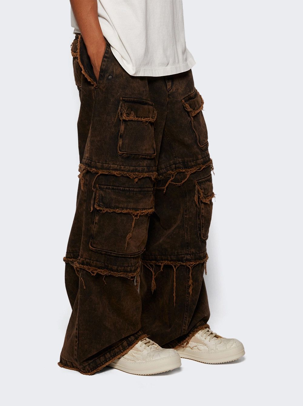 Rick Owens o1mle0226 Vintage Sneakers in White Size US 7 / EU 40 - 2 Thumbnail
