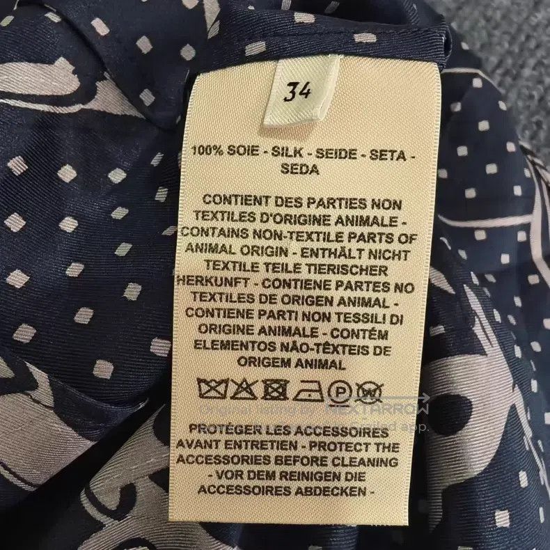 Hermes Hermes Black and Grey Silk Shirt Size XXS / US 00 / IT 34 - 4 Thumbnail