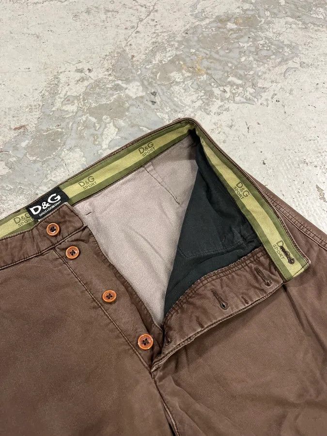 Dolce & Gabbana 2000s Dolce & Gabbana Baggy Brown Cargo Pants Size US 32 / EU 48 - 9 Thumbnail
