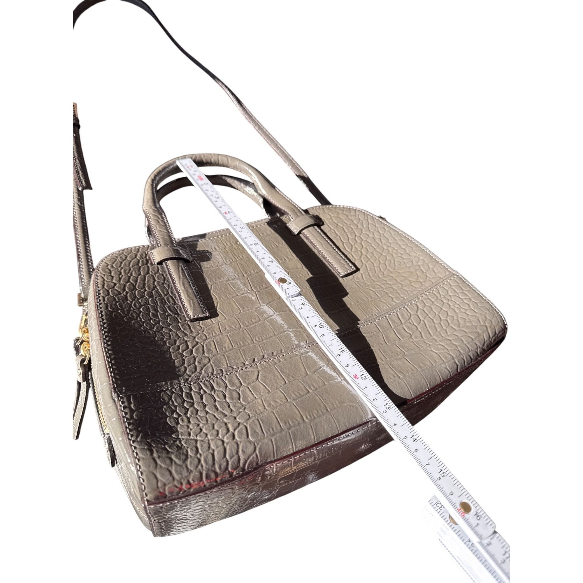 Kate Spade Kate Spade Felix Riverside Gray Croc-Embossed Leather Satche Size ONE SIZE - 7 Thumbnail