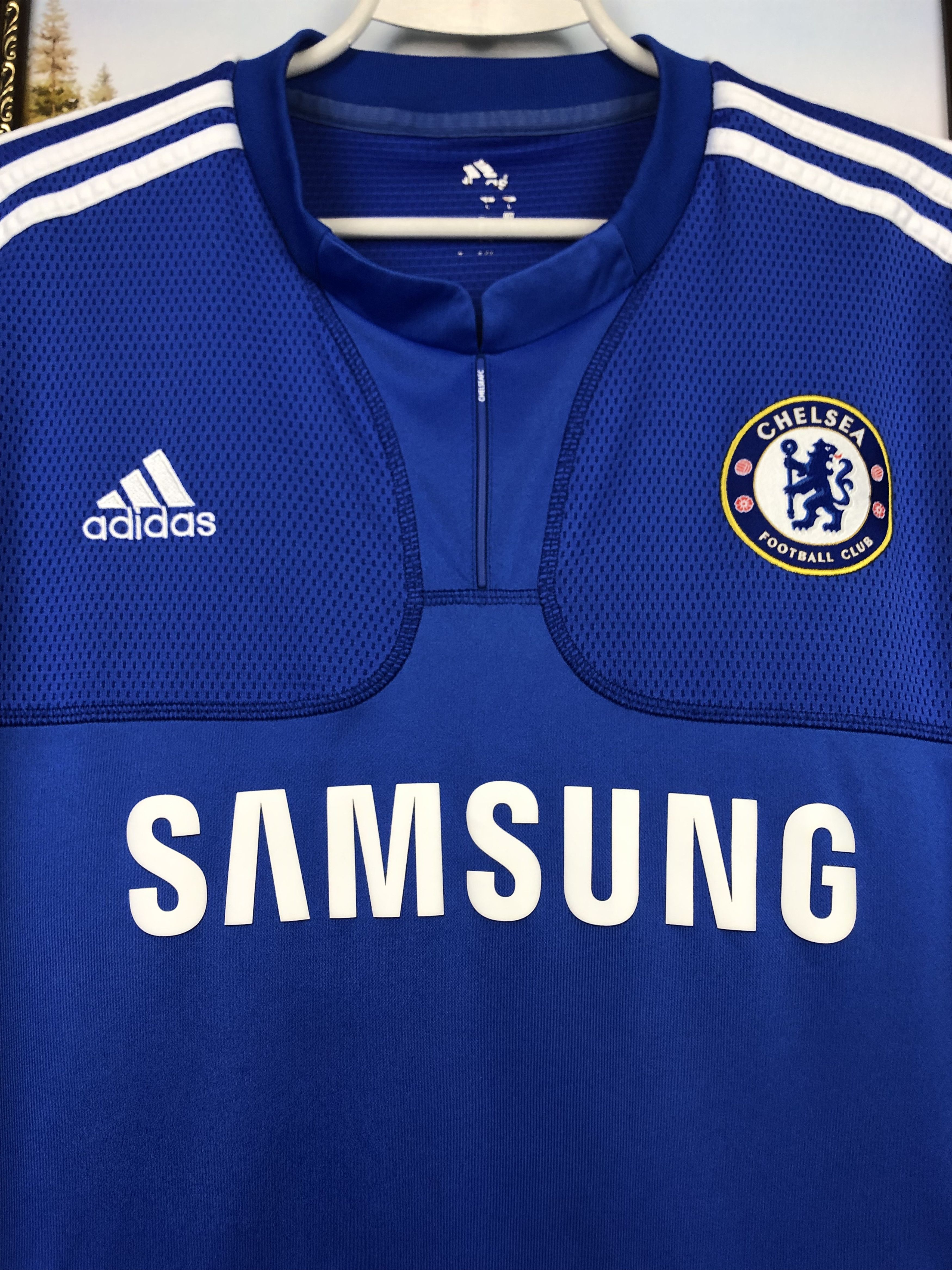 Adidas Chelsea football shirt 2009 Soccer Adidas Blue Jersey Trikot Size US L / EU 52-54 / 3 - 3 Thumbnail