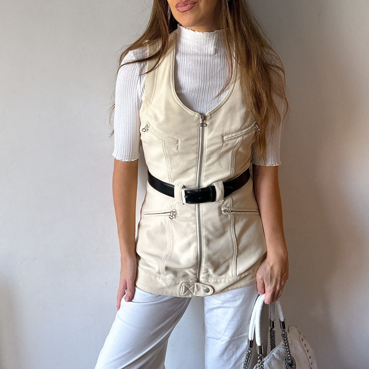 Japanese Brand Vintage avant garde cotton vest off white y2k Size M / US 6-8 / IT 42-44 - 3 Thumbnail