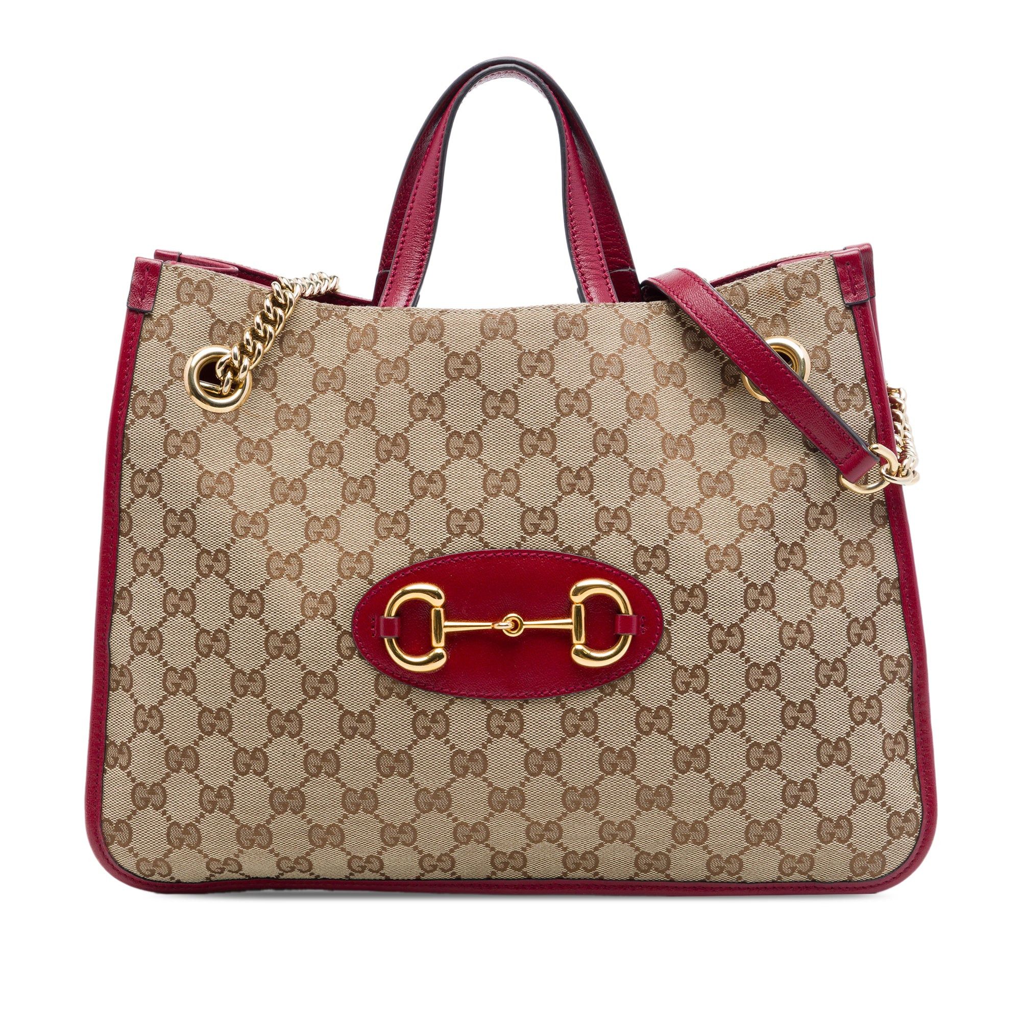 Gucci GG Canvas Horsebit 1955 Chain Tote Size ONE SIZE - 1 Thumbnail