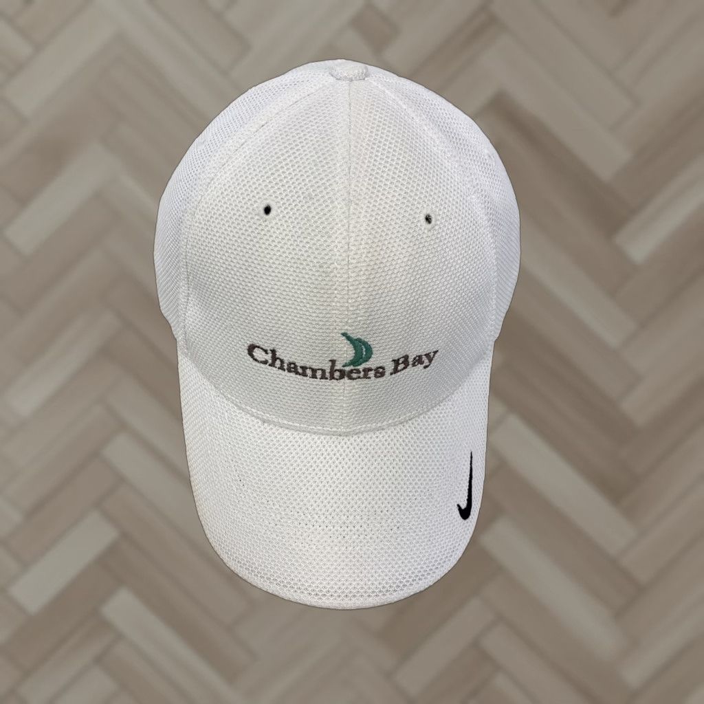 Nike VINTAGE Nike Performance Flex Hat Chambers Bay M/L White / 224 Baseball Cap Men Adjustable White Nike Swoosh 90s Sports Size ONE SIZE - 1 Thumbnail
