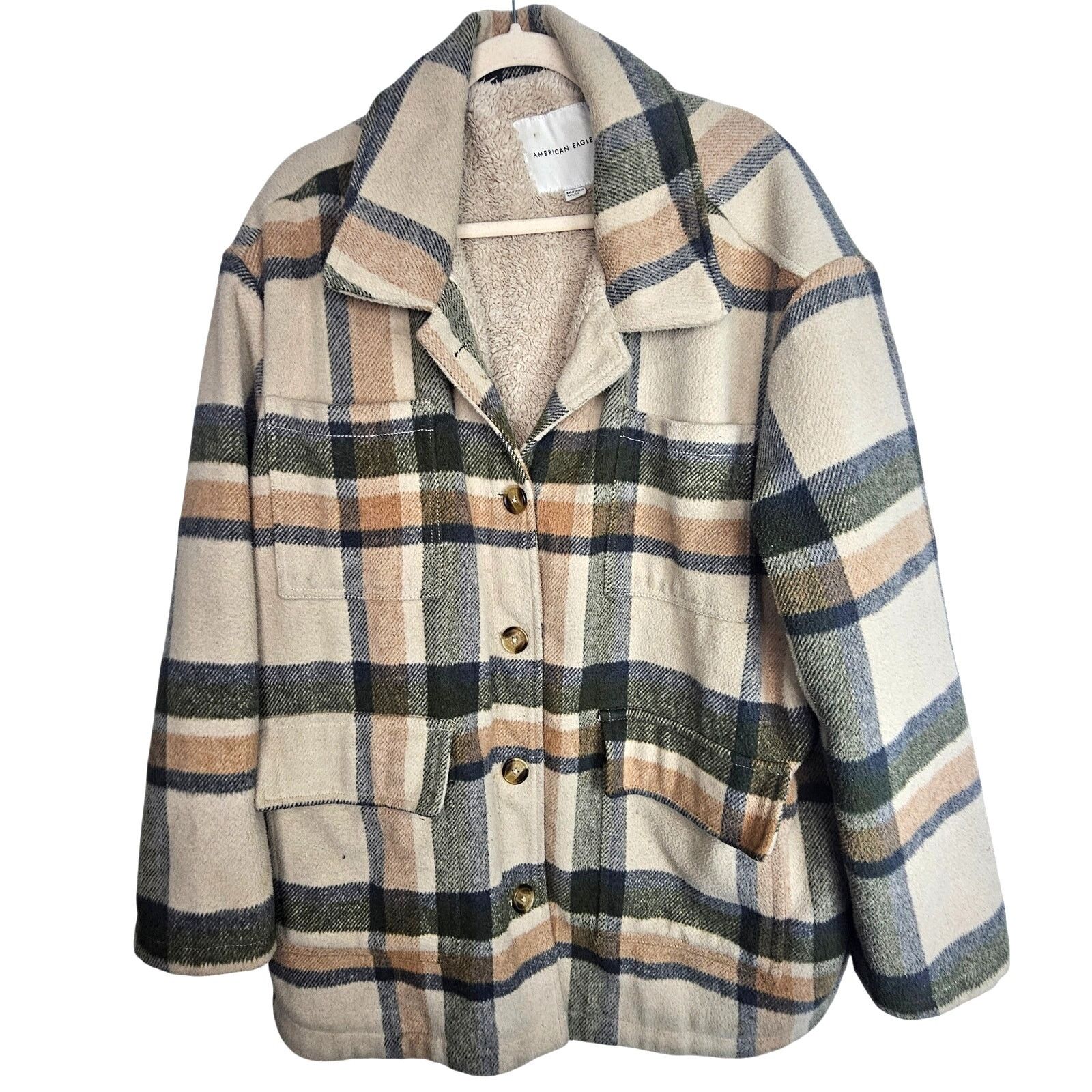 American Eagle Outfitters American Eagle Oversized Flannel Chore Coat Barn Jacket XXL Size XXL / US 16-18 / IT 52-54 - 1 Thumbnail