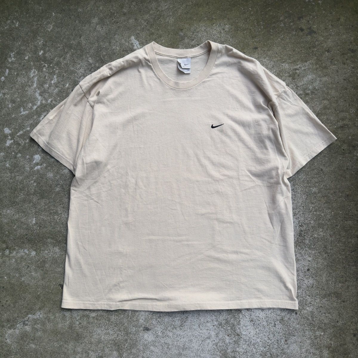 image of Nike Mini Swoosh Logo Tee Tan 2Xl, Men's