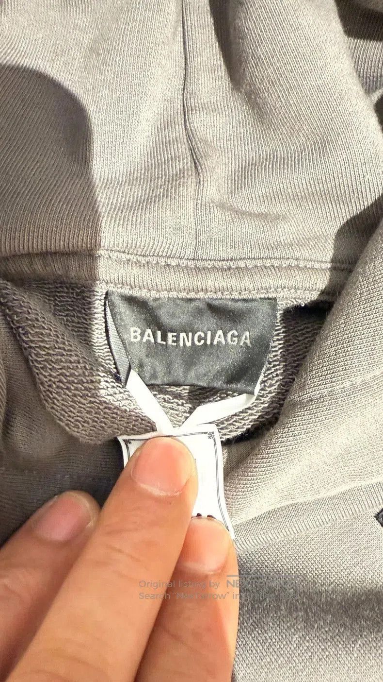 Balenciaga Balenciaga Beige Logo Embroidered Hoodie. Size US L / EU 52-54 / 3 - 4 Thumbnail