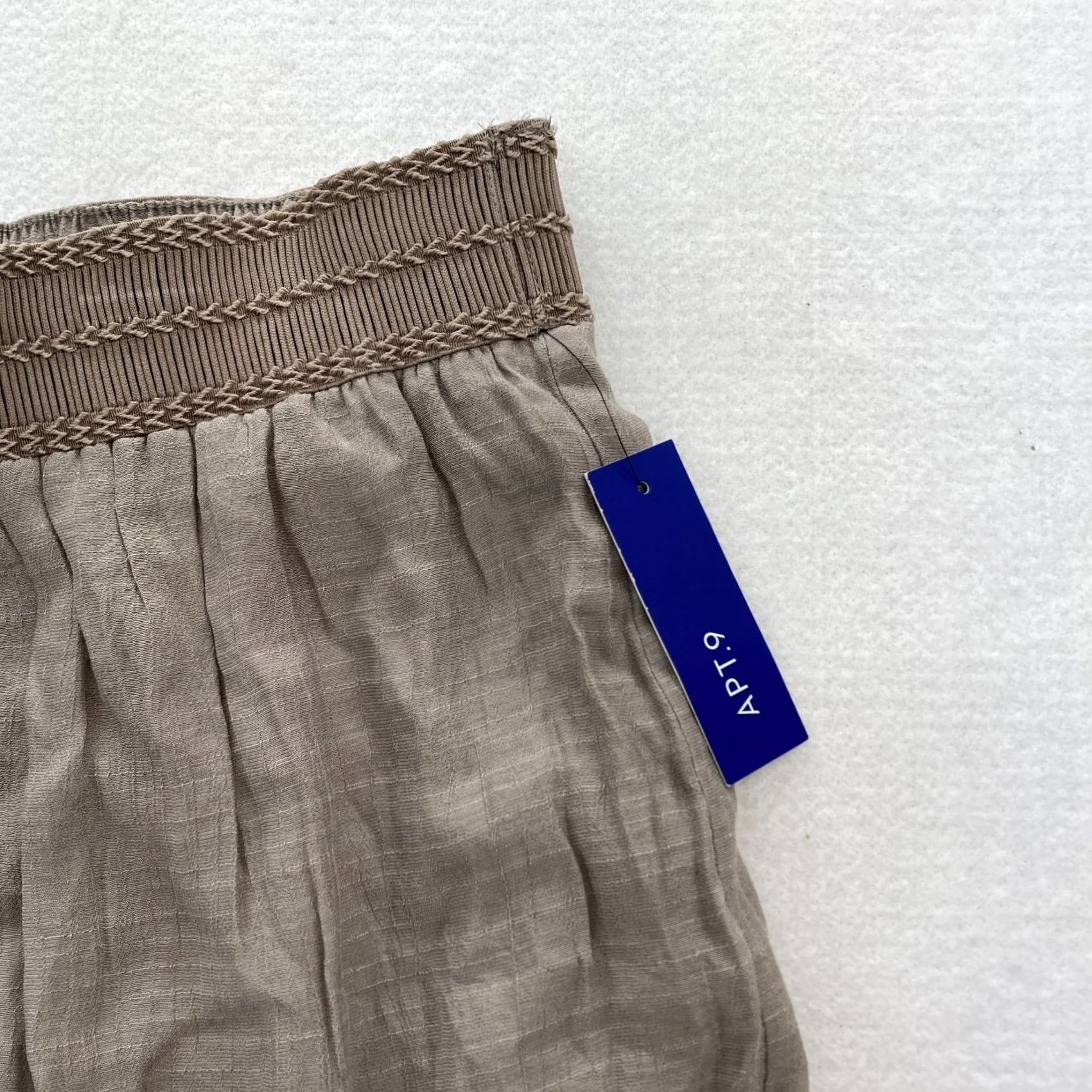 Apt. 9 Apt. 9 Pants Women's Large Brown Stretch Fabric Pull On Wide Leg NWT Size 36" / US 14 / IT 50 - 3 Thumbnail