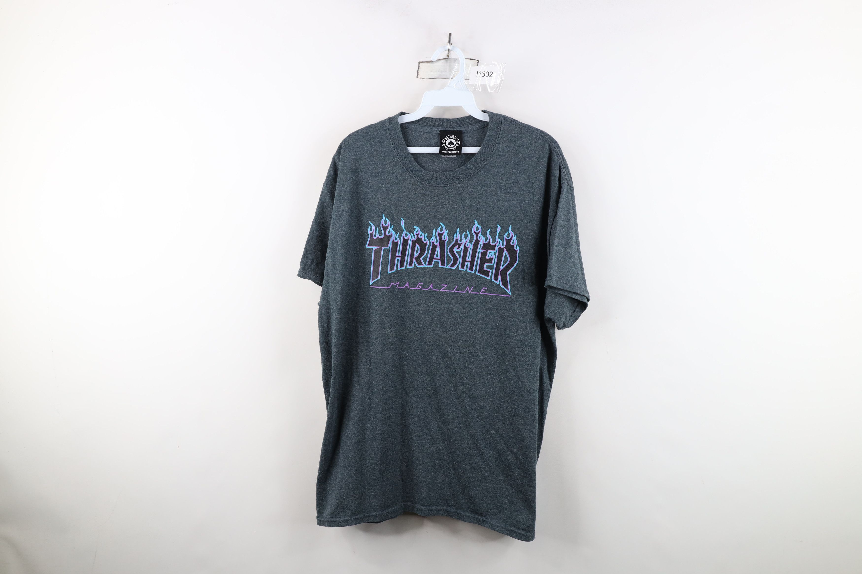 Thrasher Vintage Y2K Thrasher Magazine Fire Flames Skateboard T-Shirt Size US L / EU 52-54 / 3 - 1 Thumbnail