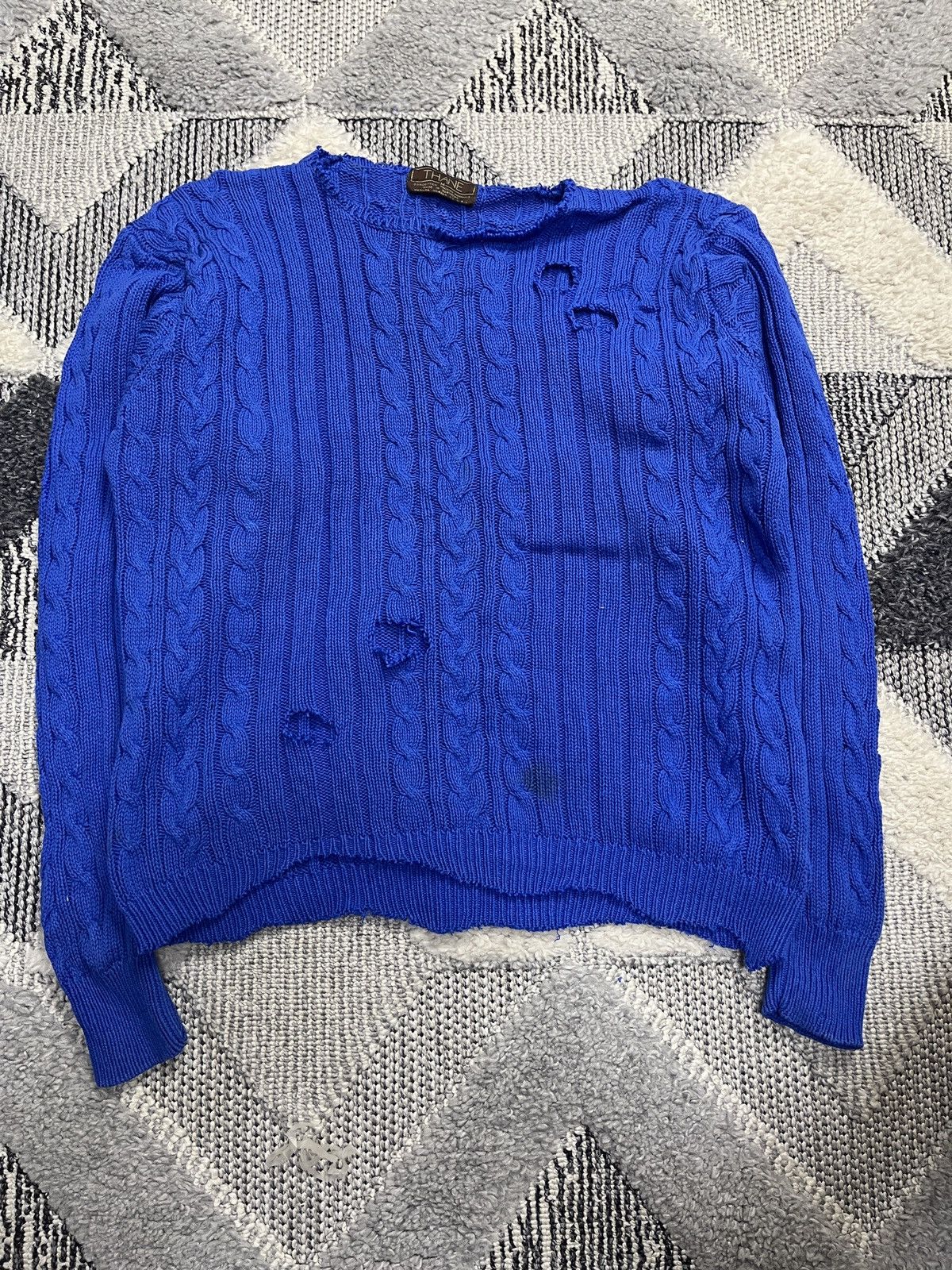 Japanese Brand × Vintage Vintage USA Sweater Faded Distressed With Holes Size US M / EU 48-50 / 2 - 1 Thumbnail