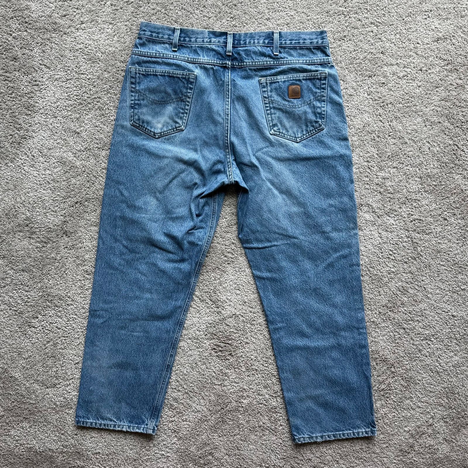 Carhartt Y2K Carhartt B160 DST Blue Jeans Mens 40x32 Relaxed Fit Size US 40 / EU 56 - 2 Thumbnail