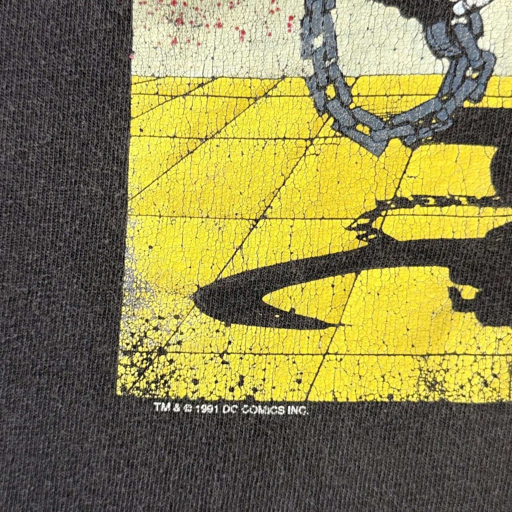 Hanes Vintage Lobo Shirt Mens Large Black DC Comics Graphitti 90s Short Sleeve Promo Size US L / EU 52-54 / 3 - 7 Thumbnail