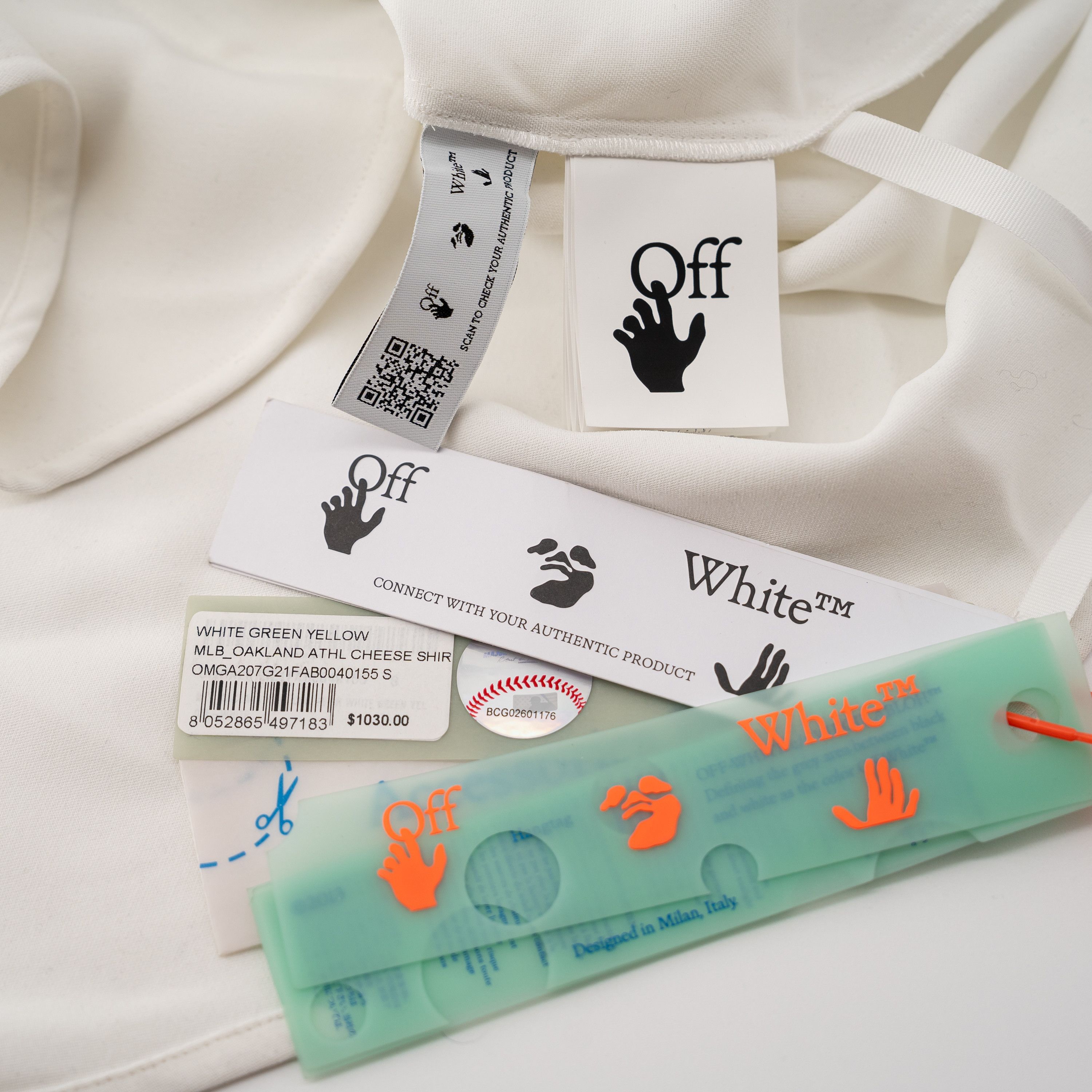 Off-White S - Off-White Oakland Athletics MLB Top Jersey Green Yellow Size US S / EU 44-46 / 1 - 7 Thumbnail