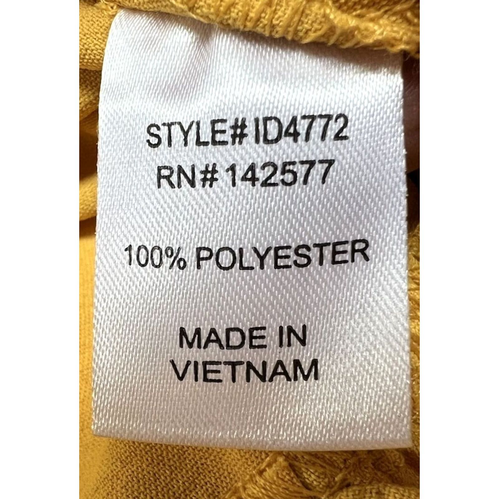 Vintage IRIS Dress Mini Yellow Sleeveless Spaghetti Strap Ruffled Tiered Fit & Flare Floral Casual L Women Size L / US 10 / IT 46 - 7 Thumbnail