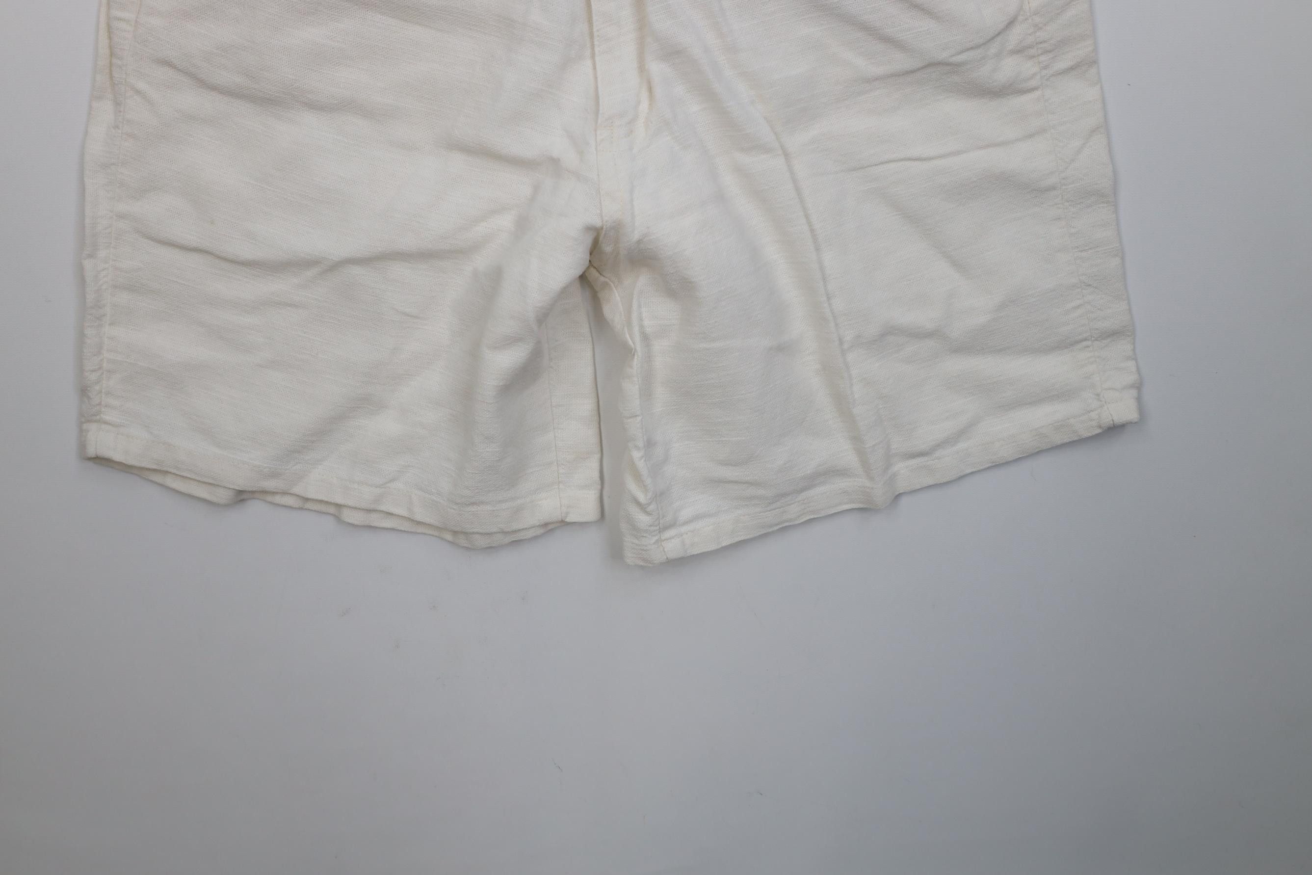 Vintage Vintage 80s 90s Streetwear Weave Shorts Cream Ramie Cotton Size 30" / US 8 / IT 44 - 4 Thumbnail