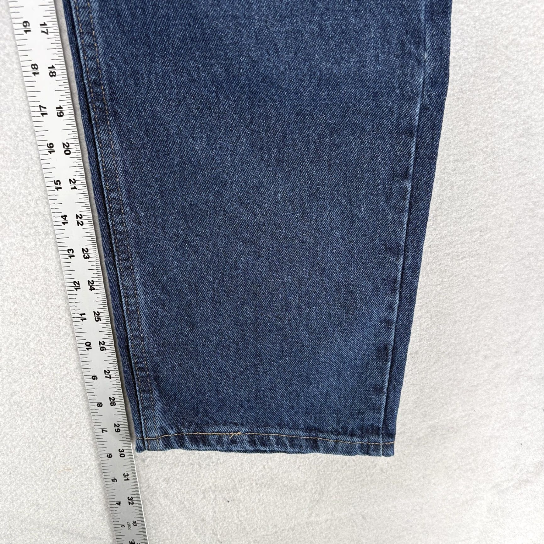 Wrangler Wrangler Jeans Mens 34x30 Blue Dark Wash Relaxed Straight Denim Pants Size US 34 / EU 50 - 7 Thumbnail