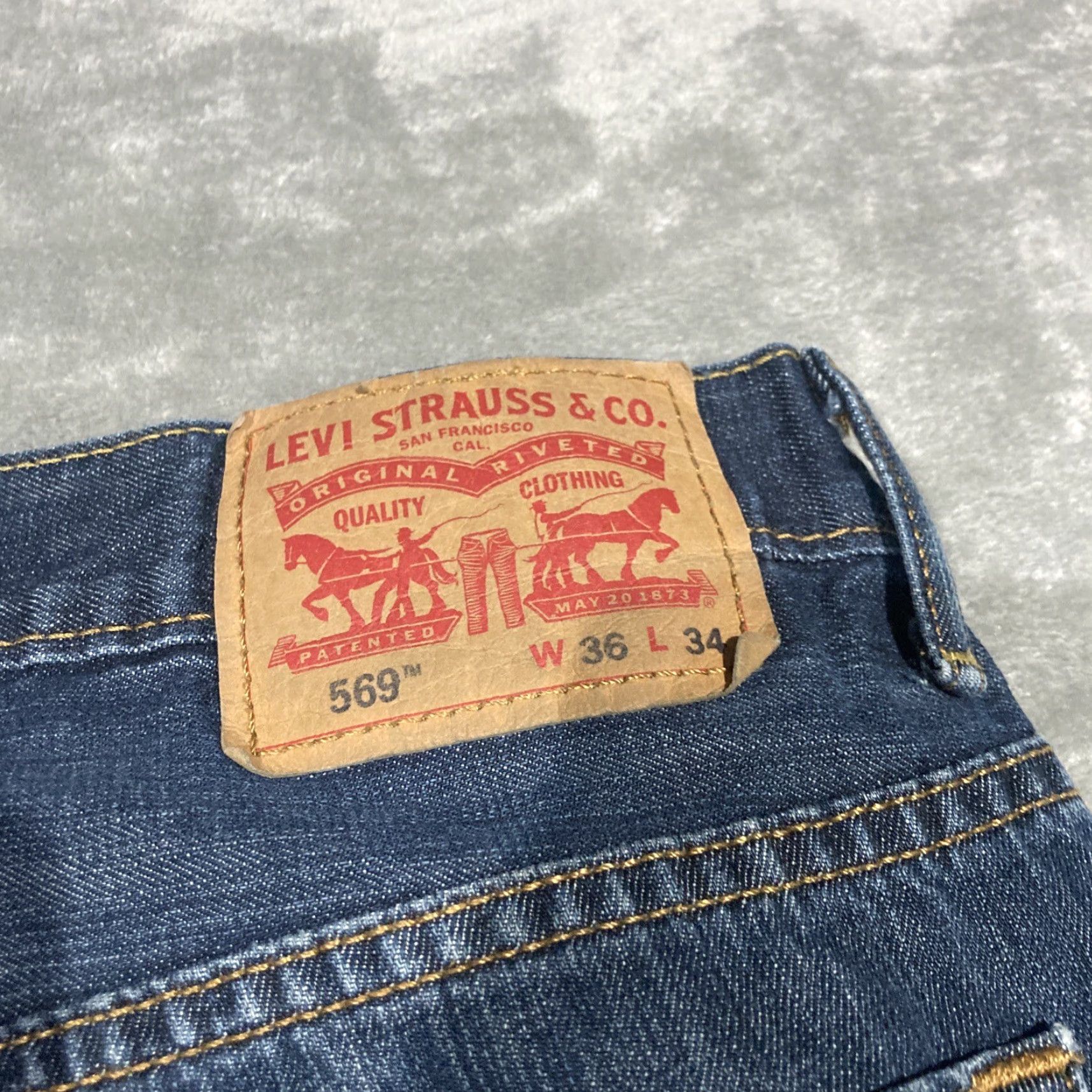 Levi's Levi's 569 Jeans Men 36x30 Medium Wash Blue Loose Straight Leg Denim Pants Shirt? Size US 36 / EU 52 - 6 Thumbnail