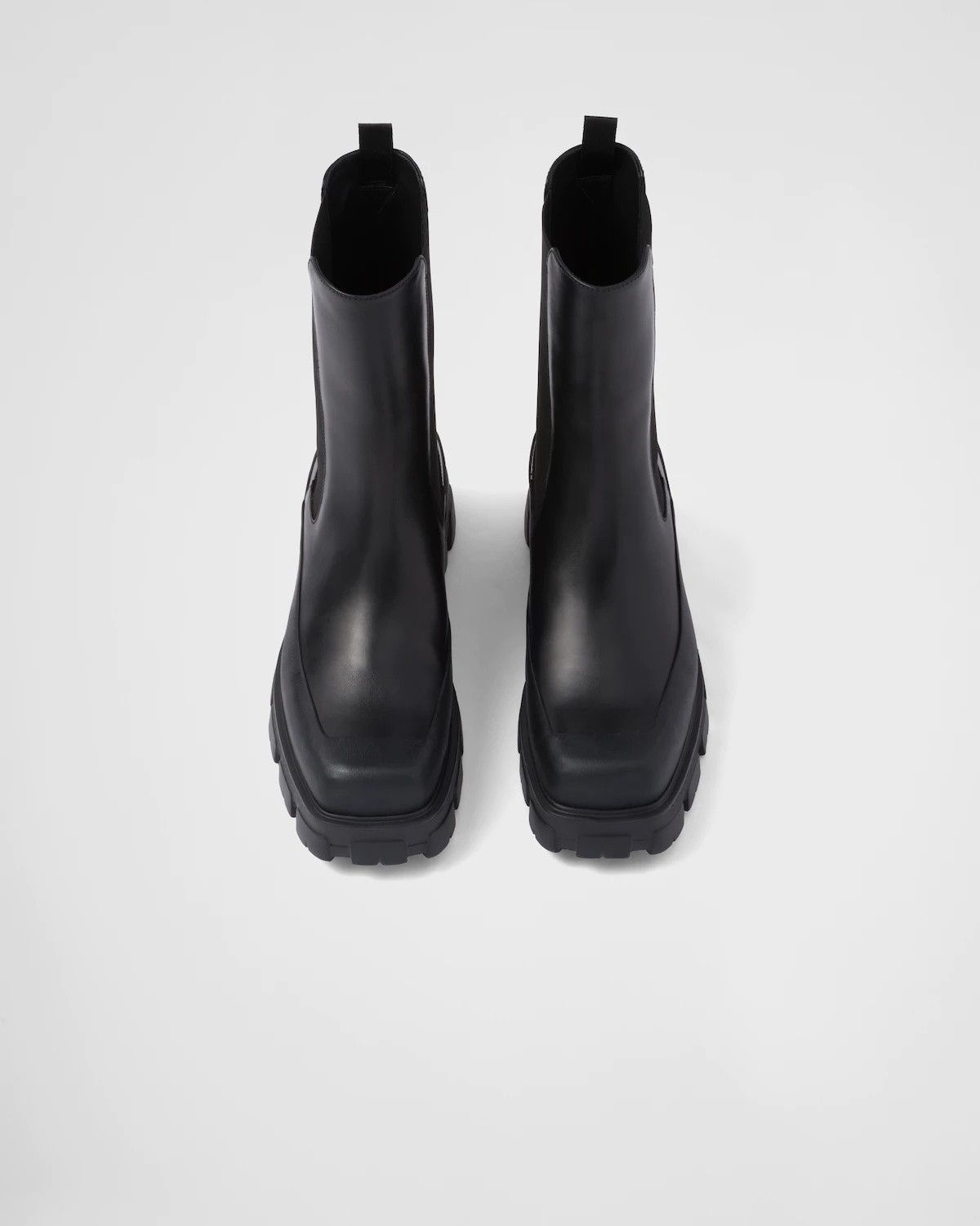 Prada o1la1rc1a0925 Leather Chelsea Boots in Black Size US 8 / EU 41 - 4 Thumbnail