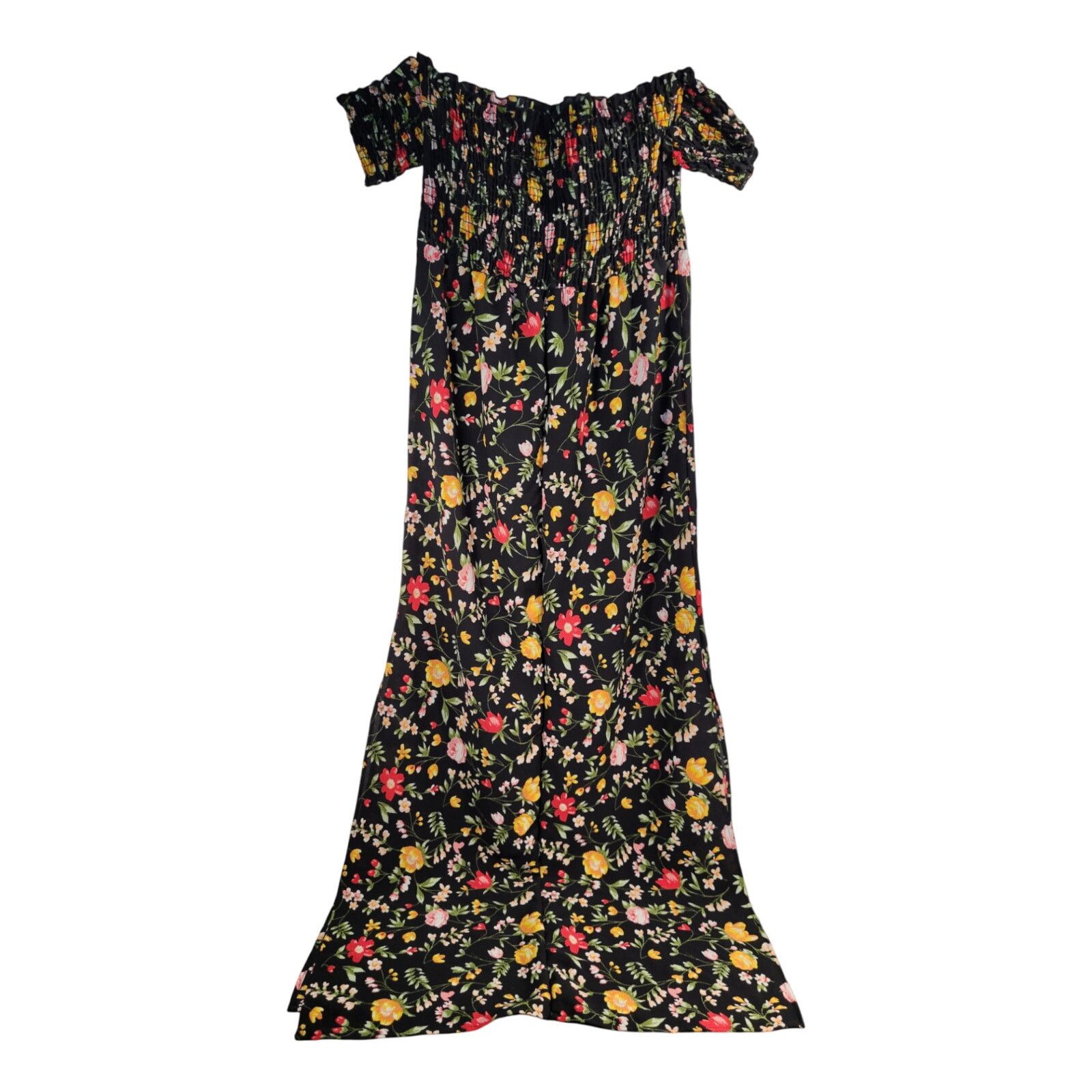 rue21 Rue21 Small S Black Long Floral Dress Gothic Ruffled Hipster Size S / US 4 / IT 40 - 2 Thumbnail