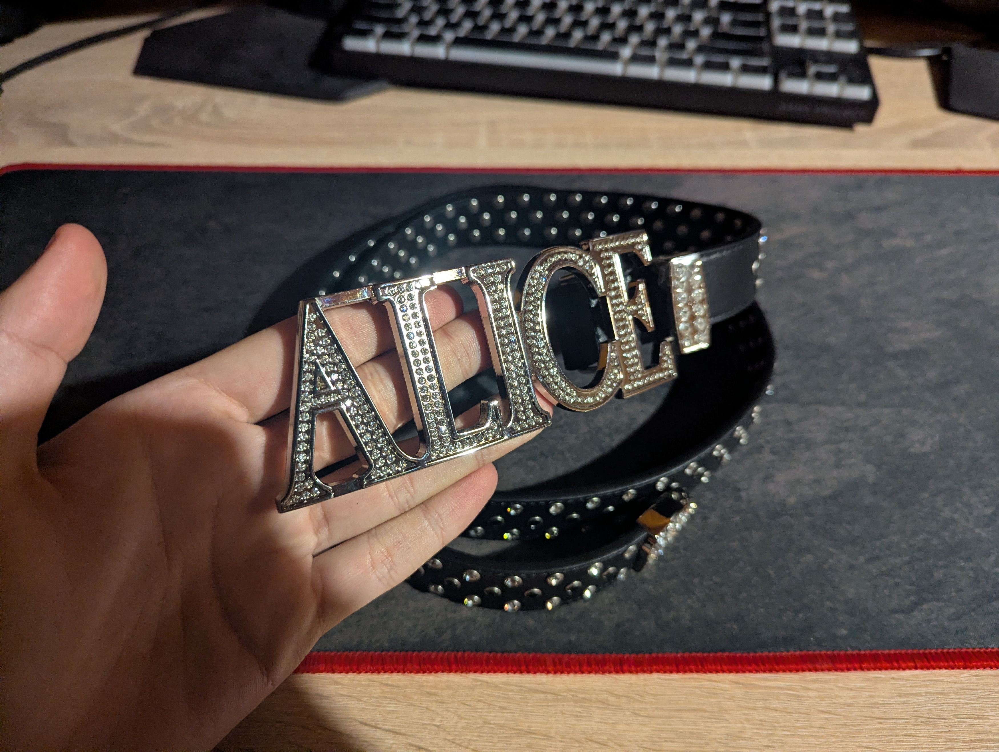 Alice Hollywood Alice Hollywood Blistered Chopper Belt Black