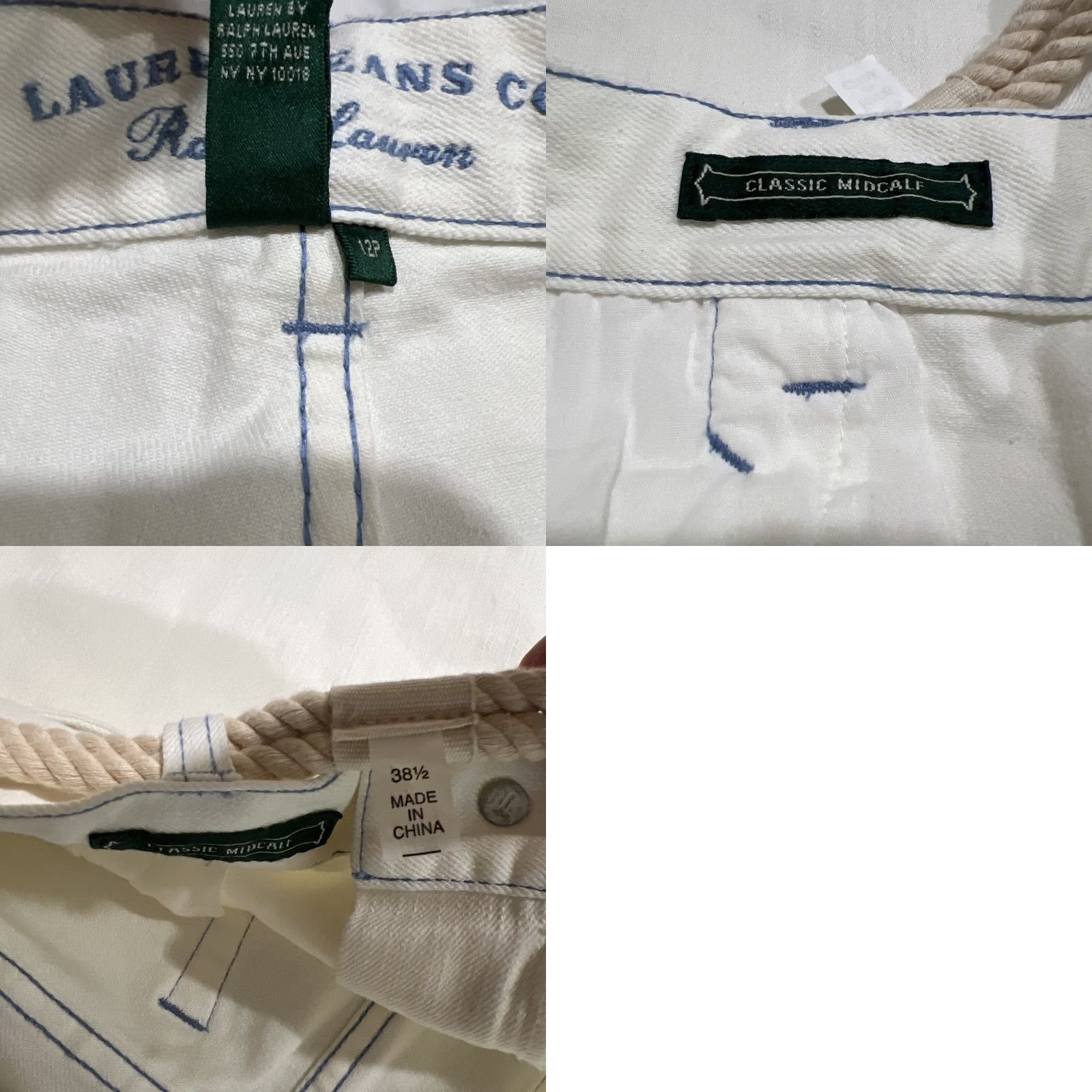 Ralph Lauren Ralph Lauren Lauren Jeans Nautical Classic Midcalf Rope Belt White Size 12/P Petites Women Size 34" / US 12 / IT 48 - 9 Thumbnail