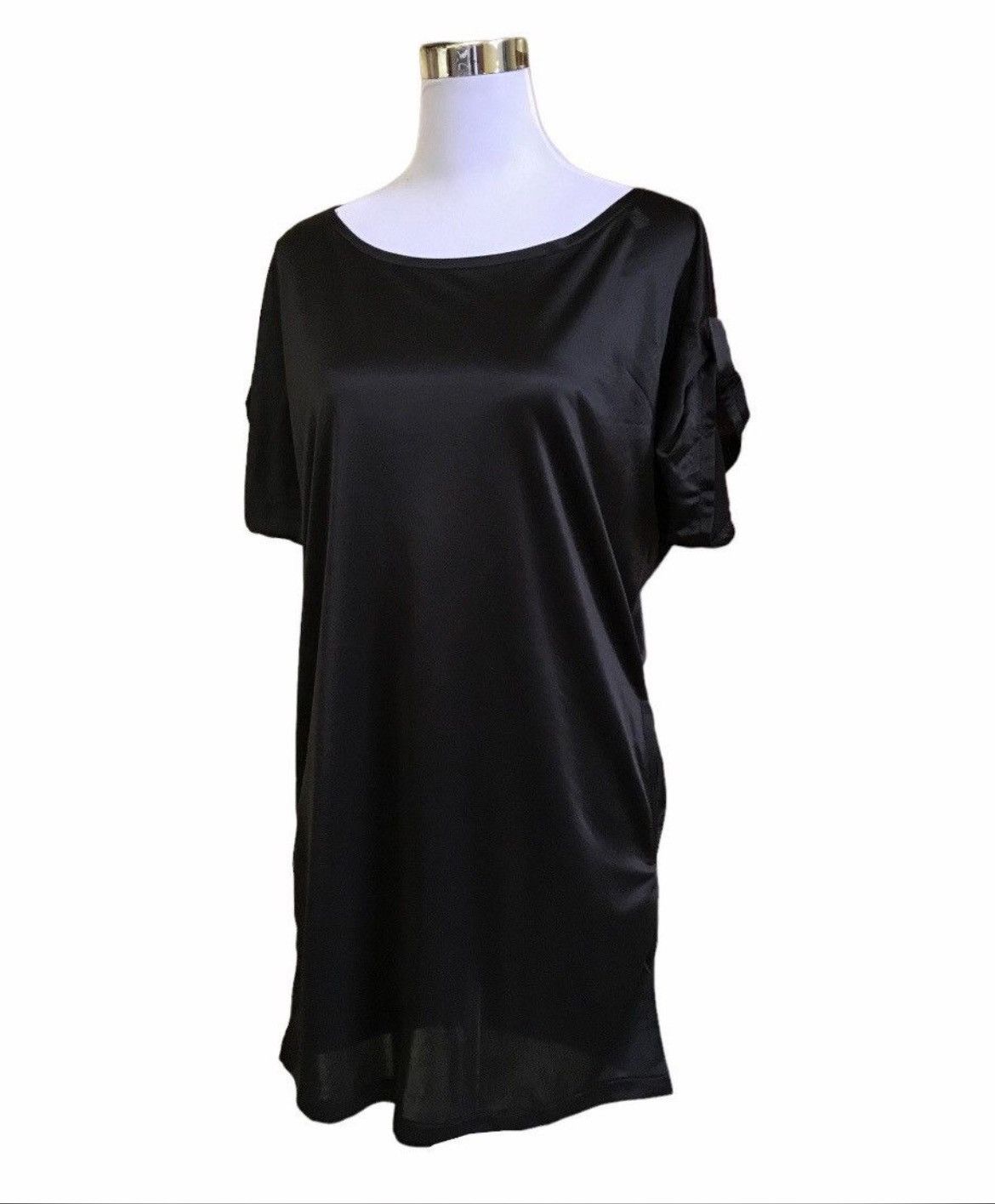 Yohji Yamamoto Lemi Feu Satin Silk Plain Blouse Size S / US 4 / IT 40 - 2 Thumbnail
