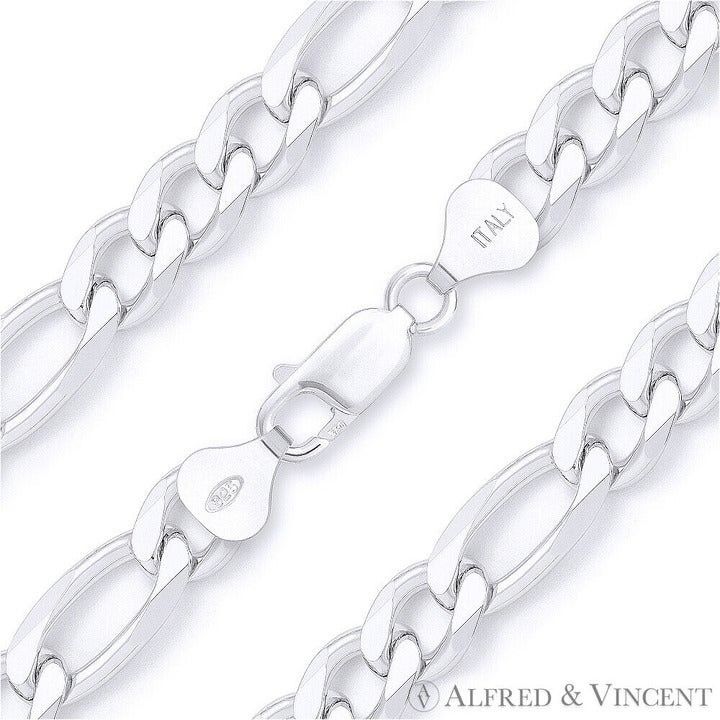 Other 7.5mm Figaro / Figaroa Link Italian Chain Bracelet Size ONE SIZE - 1 Thumbnail