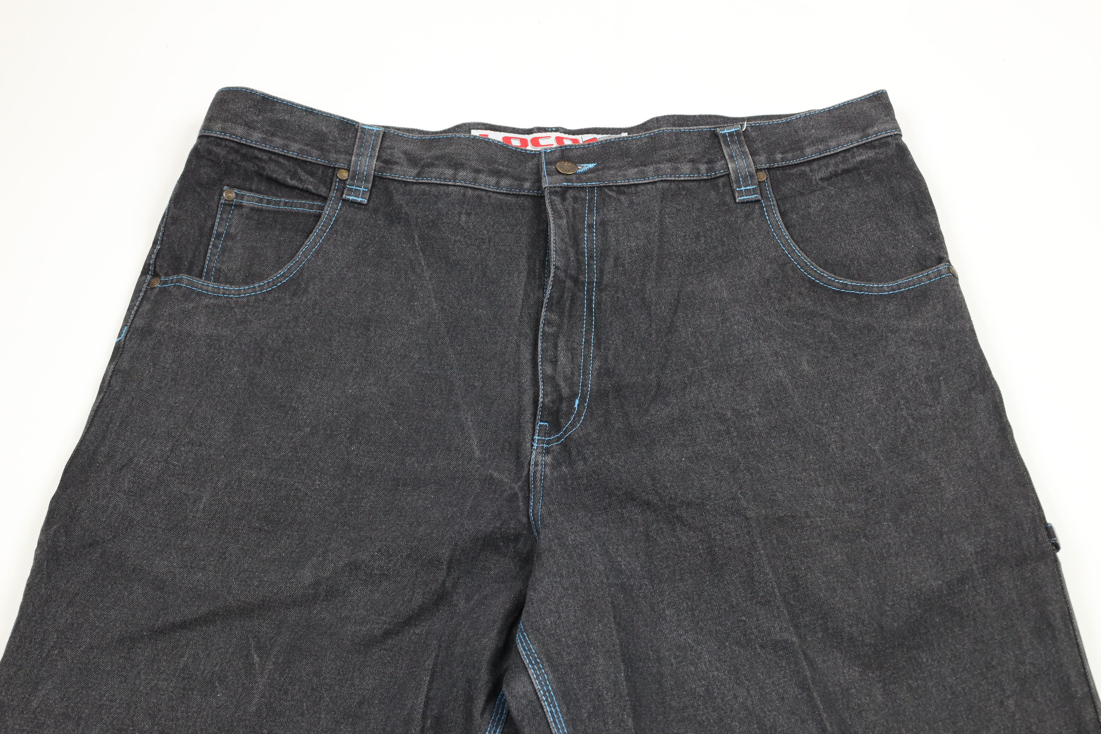 Vintage Vintage 90s Streetwear Baggy Fit Wide Leg Denim Jeans Black Size US 44 / EU 60 - 2 Thumbnail