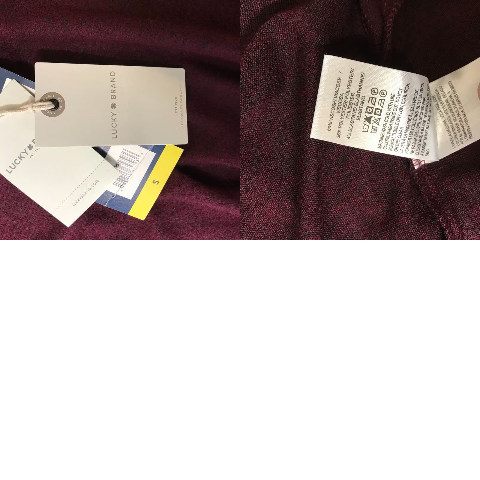 Lucky Brand LUCKY BRAND Womens S Berry V Neck Long Sleeve Pullover Sweater Size S / US 4 / IT 40 - 9 Thumbnail