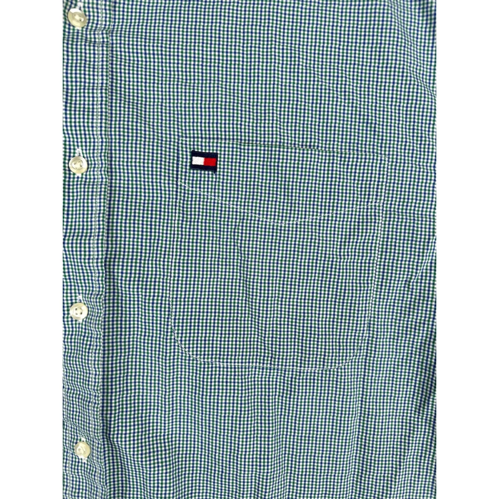 Tommy Hilfiger Tommy Hilfiger Button-Up Shirt Men Medium Green Blue Plaid Long Sleeve Casual Size US M / EU 48-50 / 2 - 6 Thumbnail