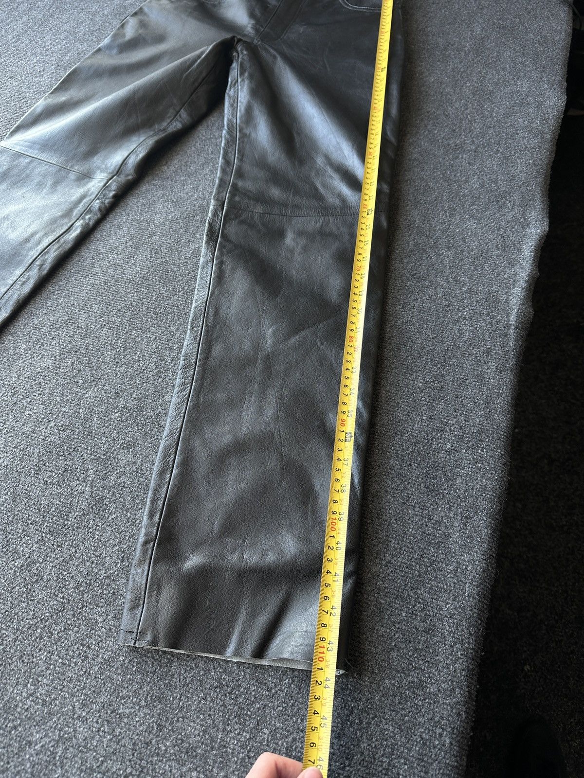 Leather 🚨GRAIL LEATHER PANTS RACING VNTG Cowboy Biker Leather Pants Size US 30 / EU 46 - 9 Thumbnail