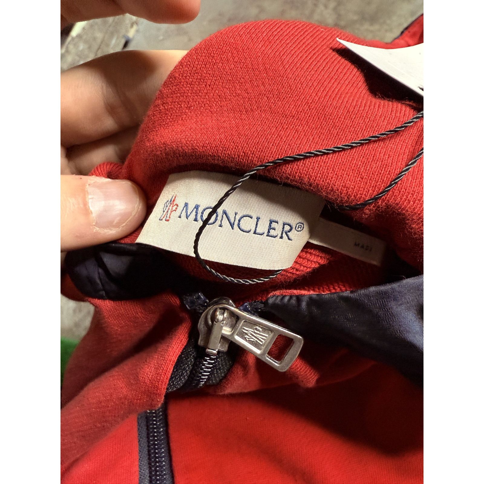Moncler Moncler Zip-Up Navy Red Large Size US L / EU 52-54 / 3 - 10 Thumbnail