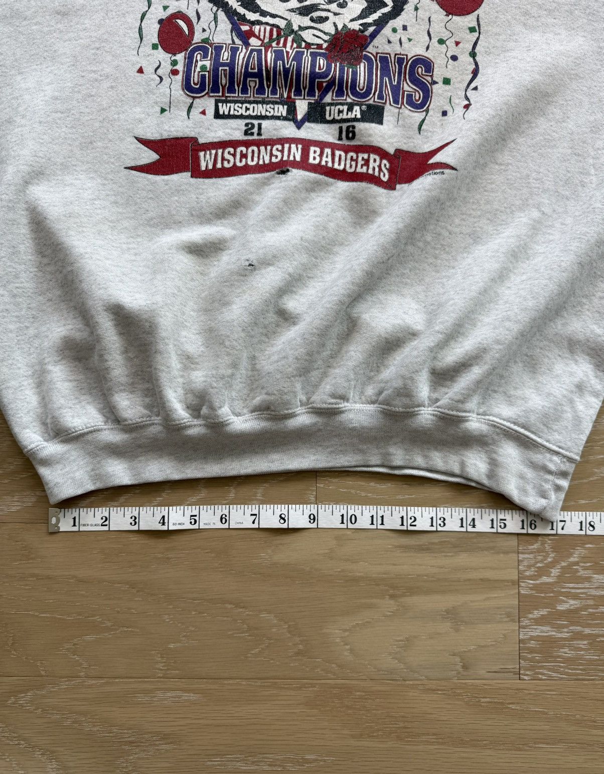 NCAA Vintage Wisconsin Badgers Rose Bowl Champions 94 Sweatshirt Size US L / EU 52-54 / 3 - 5 Thumbnail